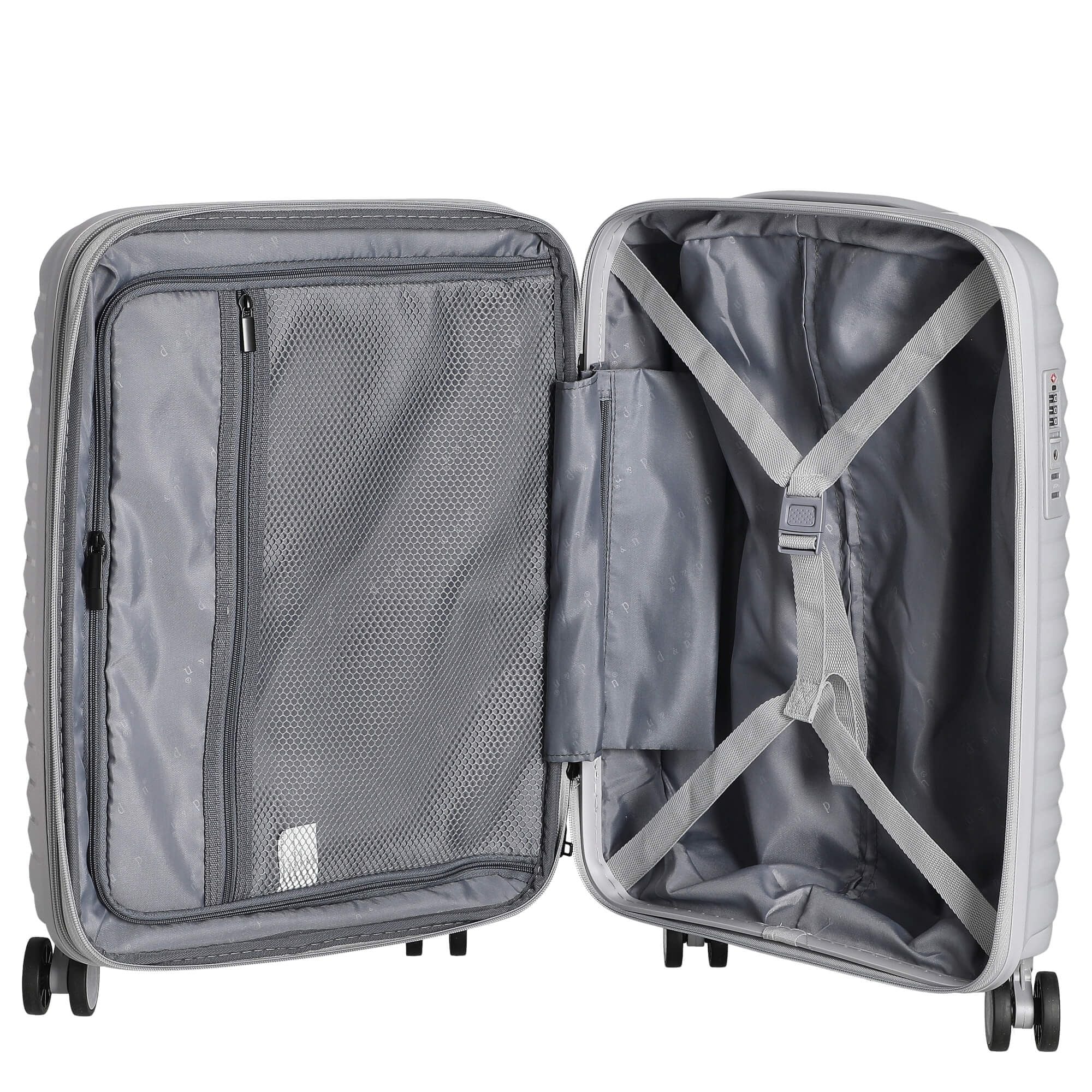 D&N Travel Line 4500+ - 4-Rollen-Kabinentrolley S 55 cm erw. (grau) - Image 6