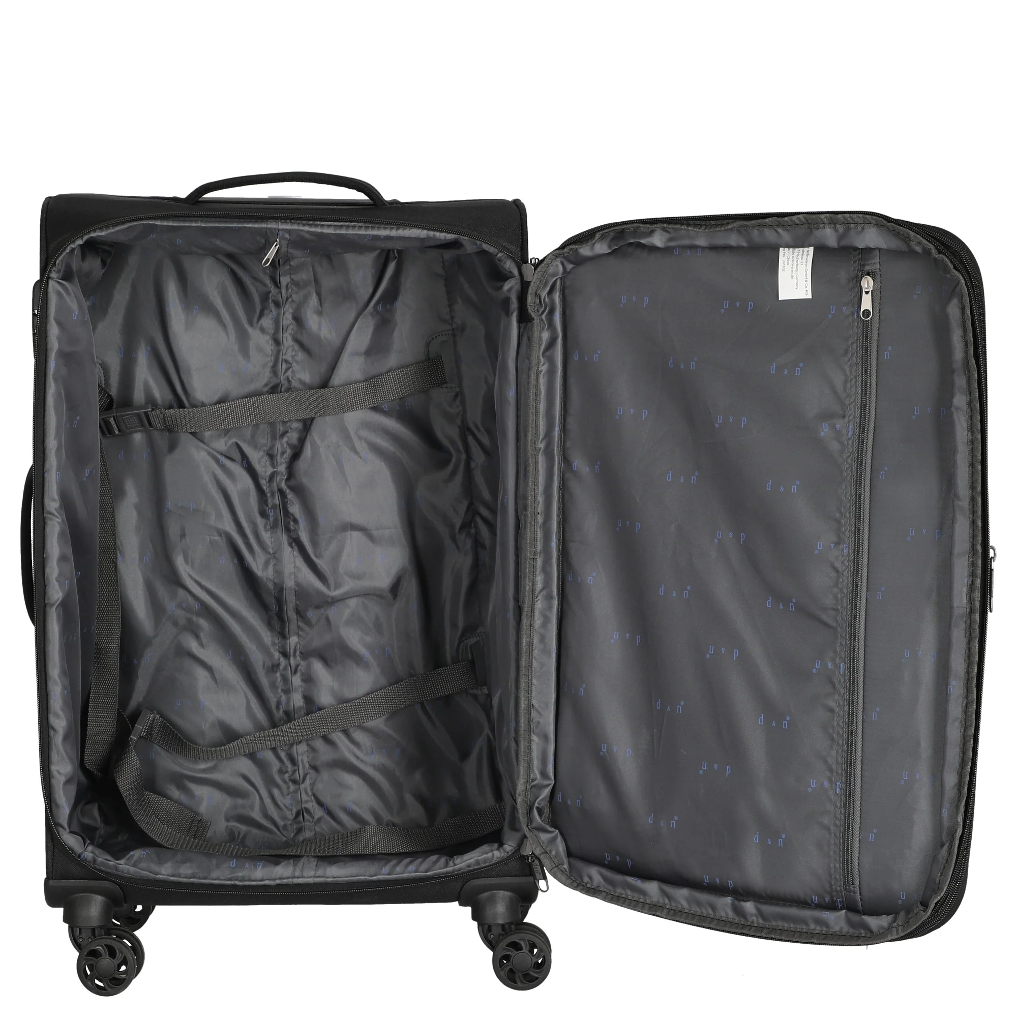 D&N Travel Line 6804 - 4-Rollen-Trolley M 66 cm (schwarz) - Image 6
