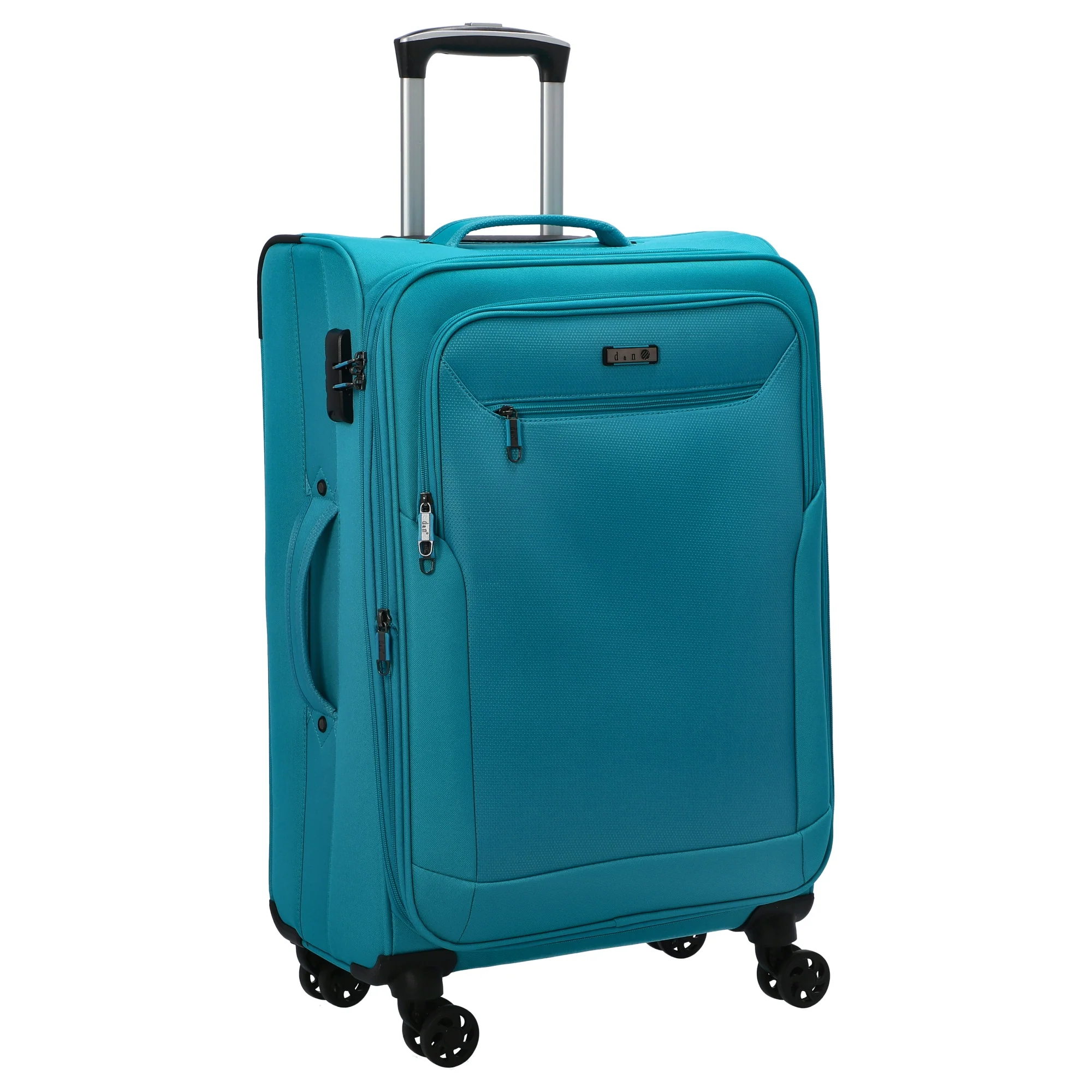 D&N Travel Line 6804 - 4-Rollen-Trolley M 66 cm (türkis) - Image 5