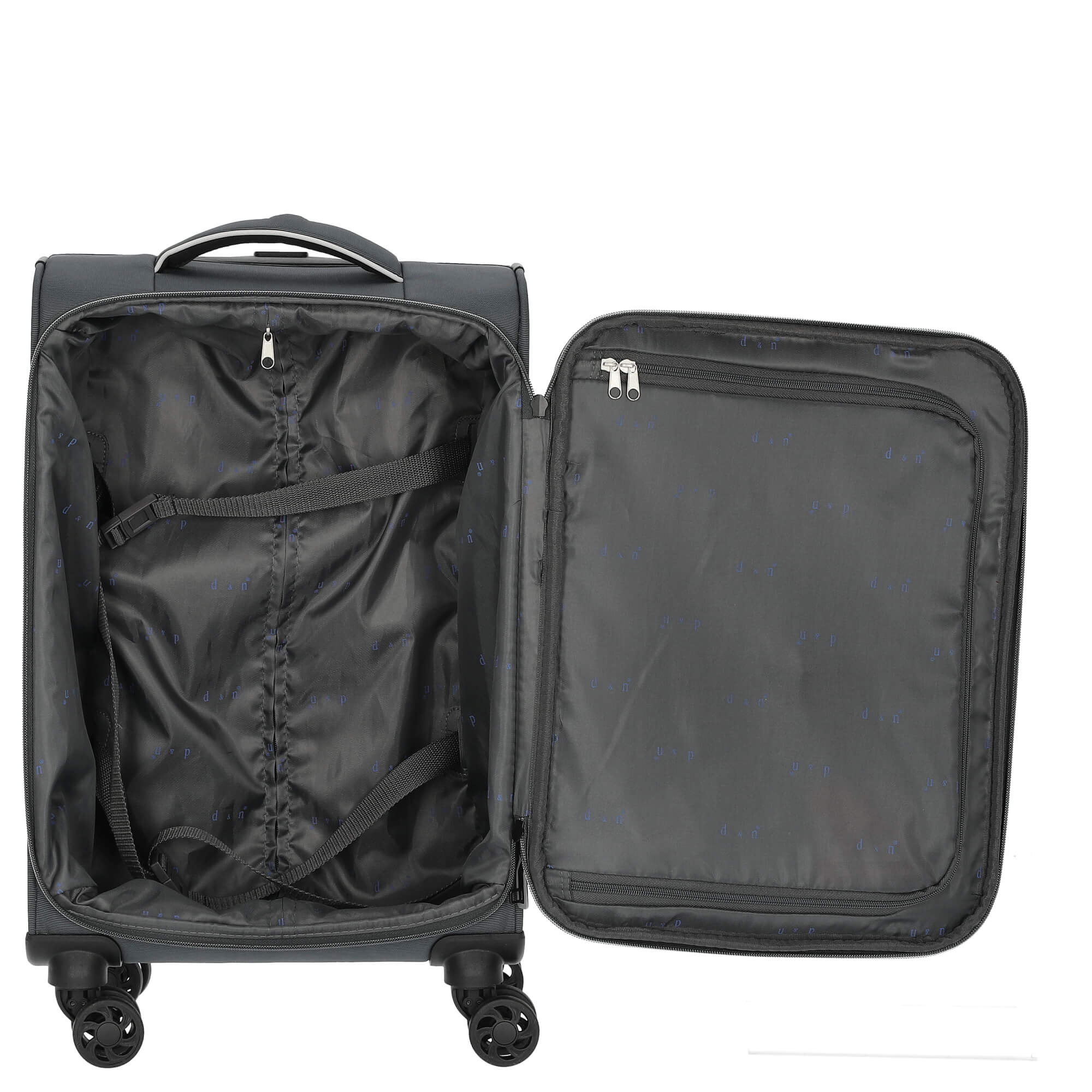 D&N Travel Line 9204 - 4-Rollen-Kabinentrolley S 55 cm (grau) - Image 6
