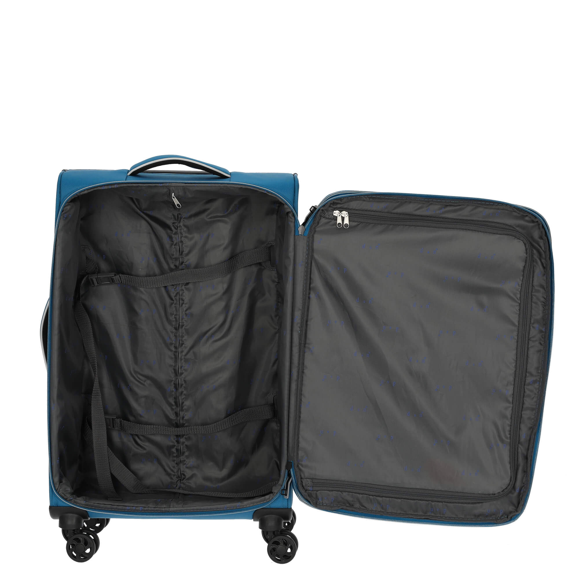 D&N Travel Line 9204 - 4-Rollen-Trolley M 66 cm erw. (blau) - Image 6