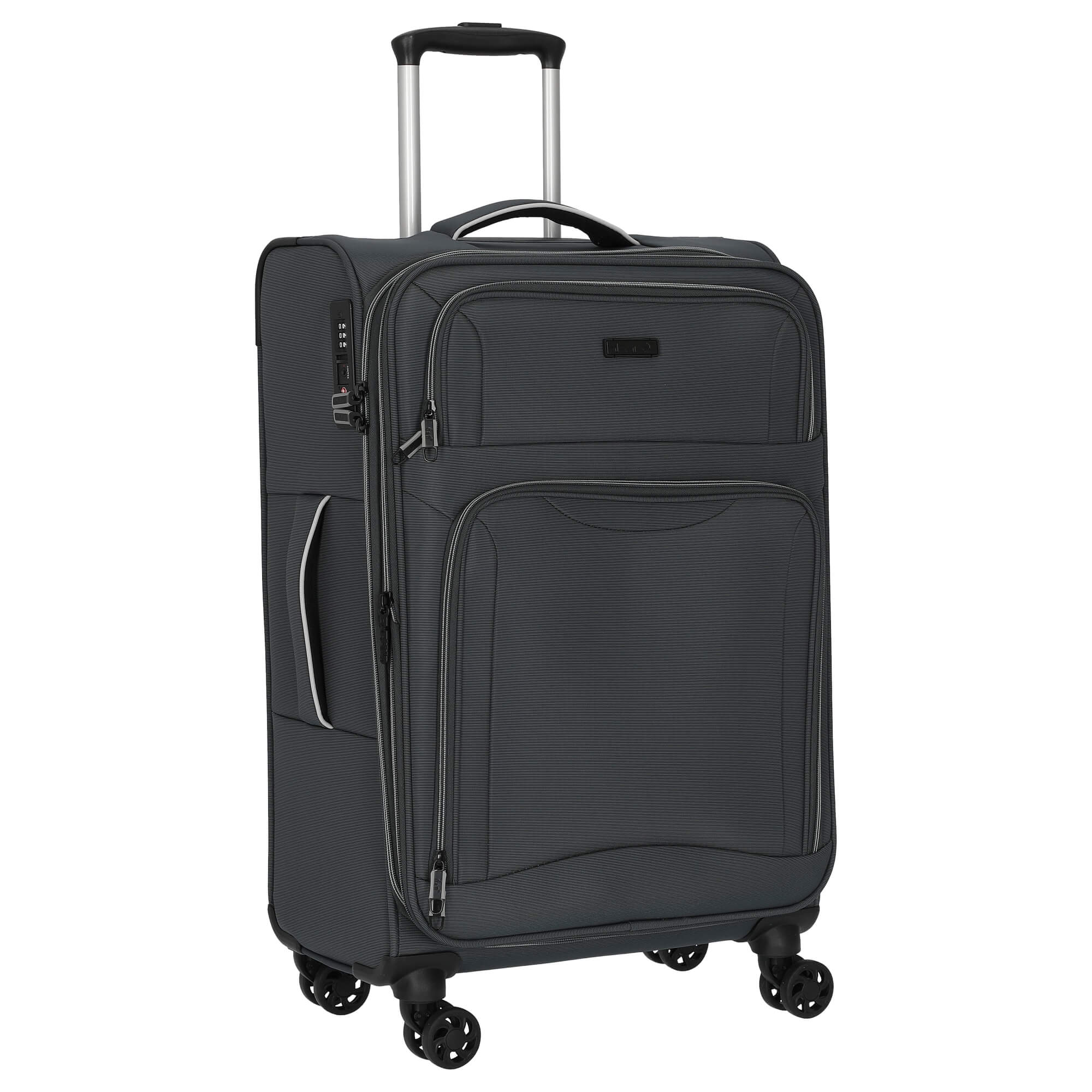 D&N Travel Line 9204 - 4-Rollen-Trolley M 66 cm erw. (grau) - Image 5