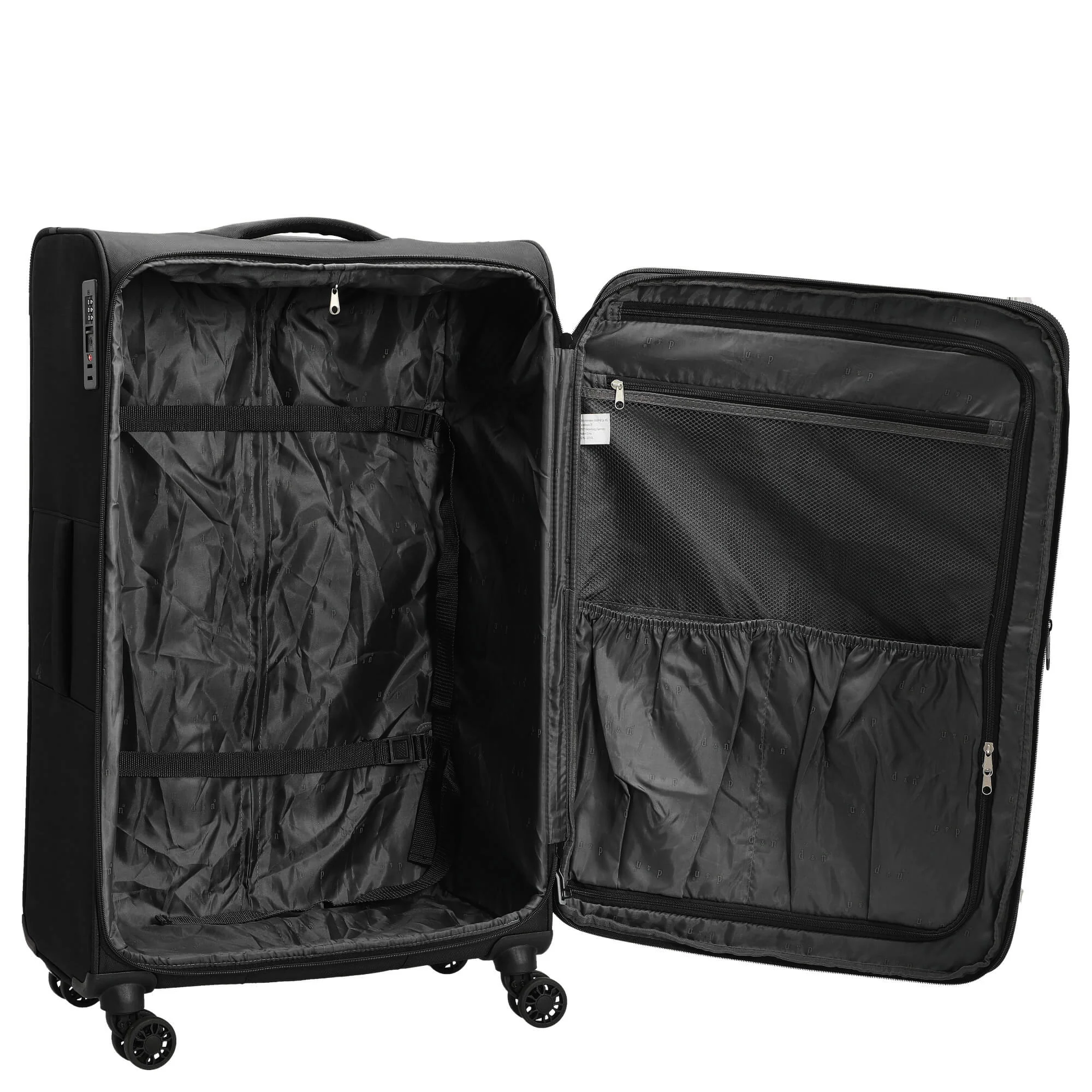 D&N Travel Line 9504 - 4-Rollen-Trolley L 76 cm erw. (black) - Image 6