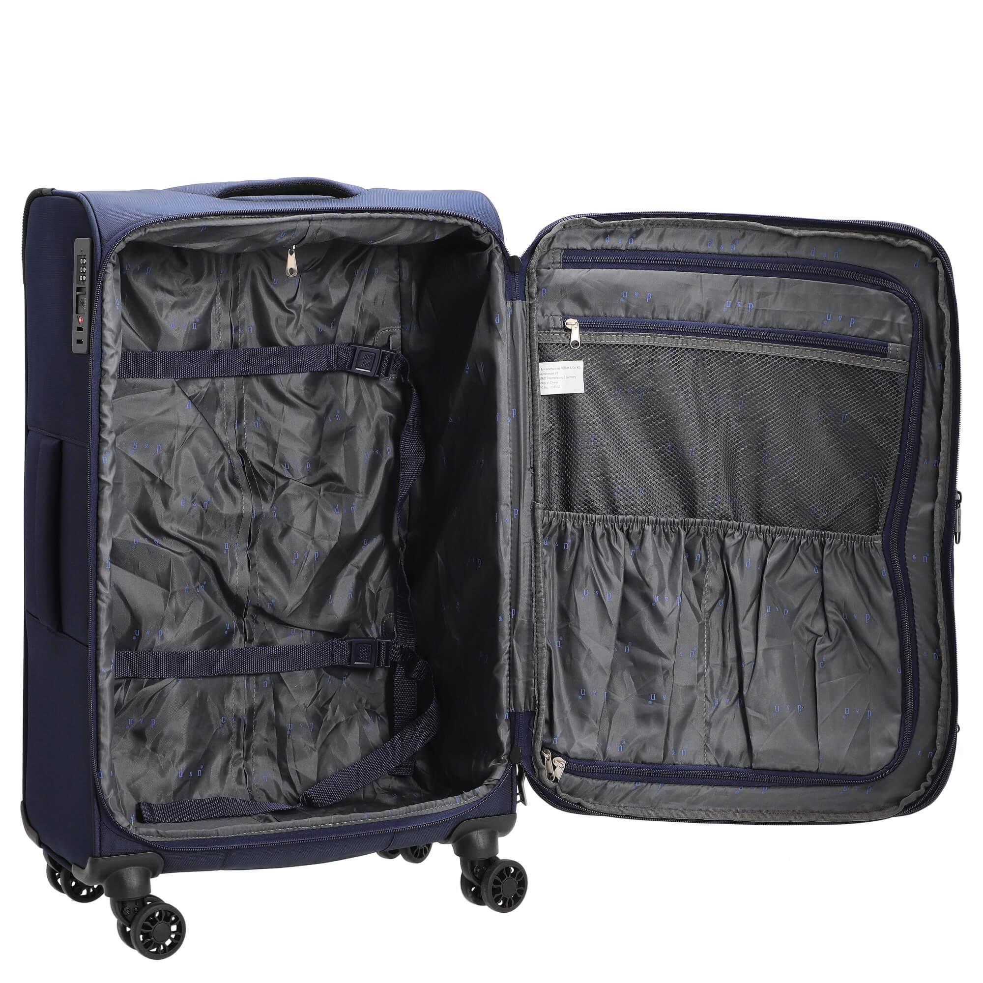 D&N Travel Line 9504 - 4-Rollen-Trolley M 67 cm erw. (navy) - Image 6