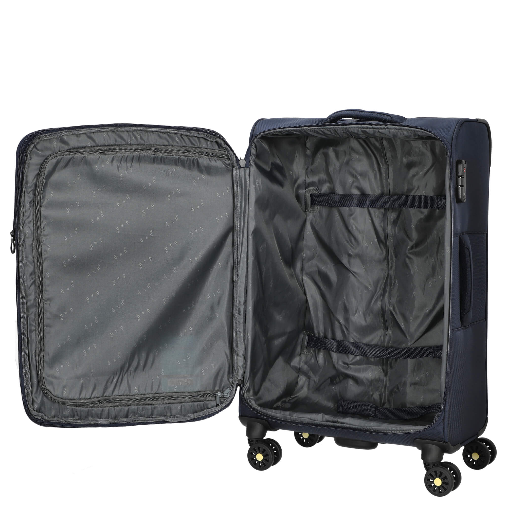 D&N Travel Line 9704 - 4-Rollen-Trolley M 68 cm erw. (dark blue) - Image 6