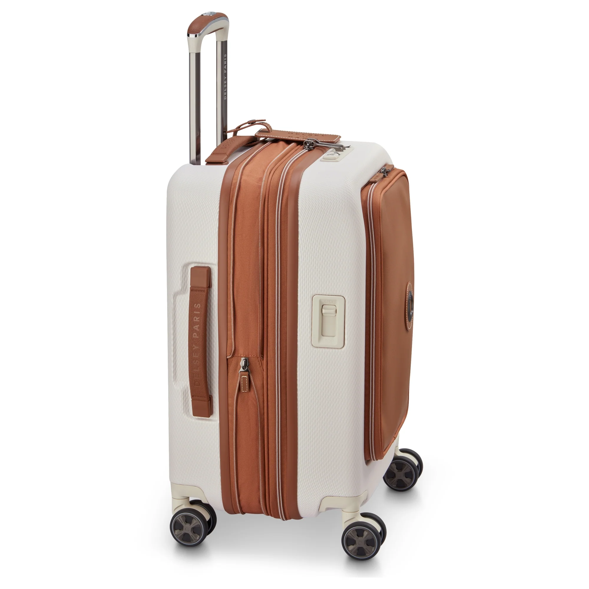 Delsey Paris Chatelet Air 2.0 - 4-Rollen-Kabinentrolley 55 cm erw. 14" USB (angora) - Image 3