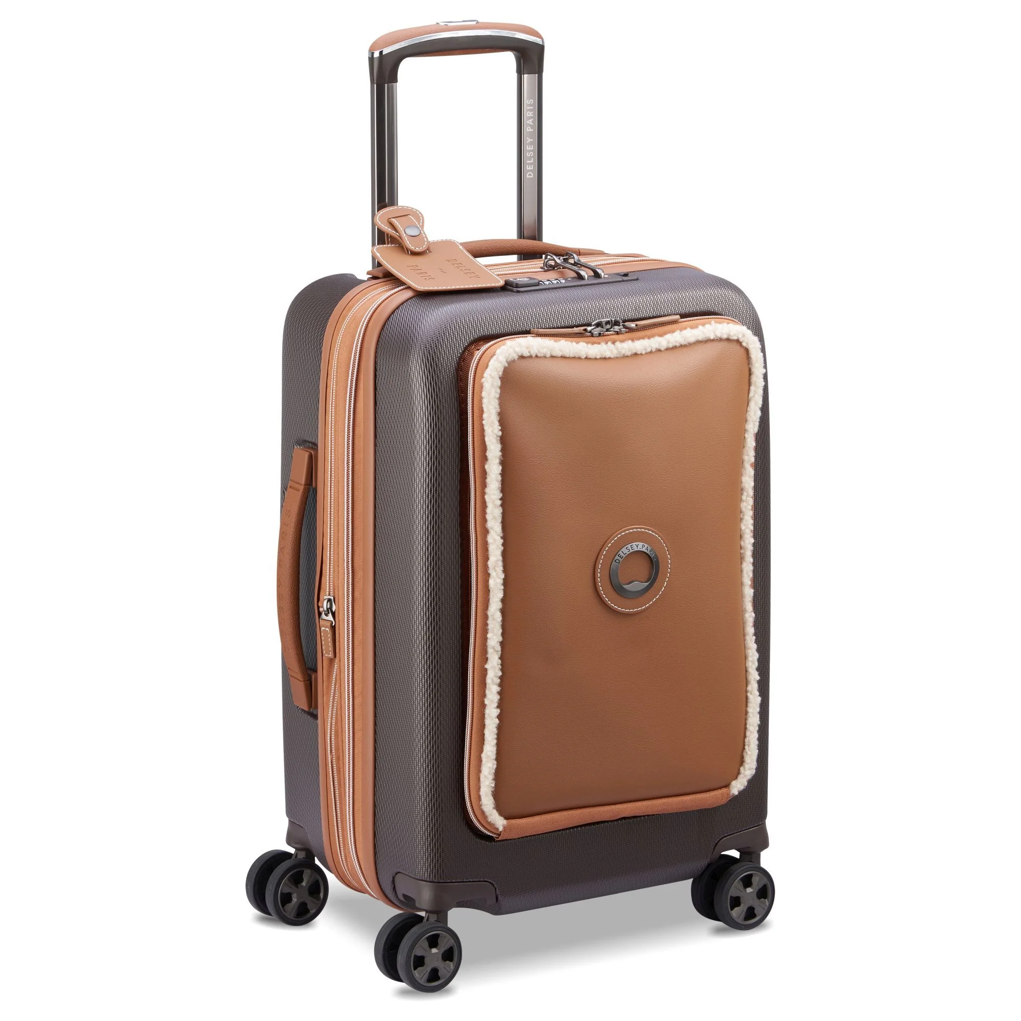 Delsey Paris Chatelet Air 2.0 - 4-Rollen-Kabinentrolley 55 cm erw. 14" USB (braun) - Image 4
