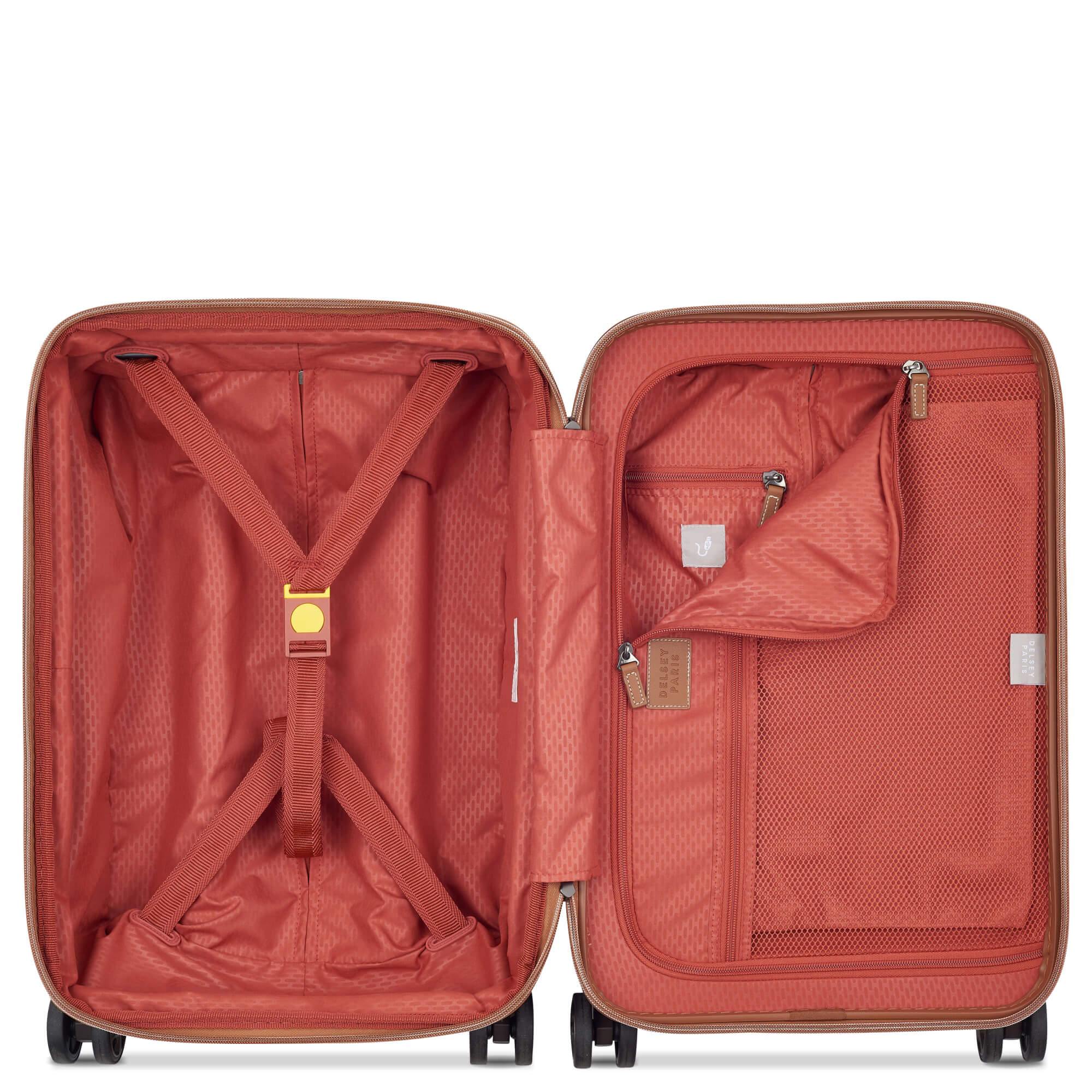 Delsey Paris Chatelet Air 2.0 - 4-Rollen-Kabinentrolley 55 cm erw. 14" USB (braun) - Image 5