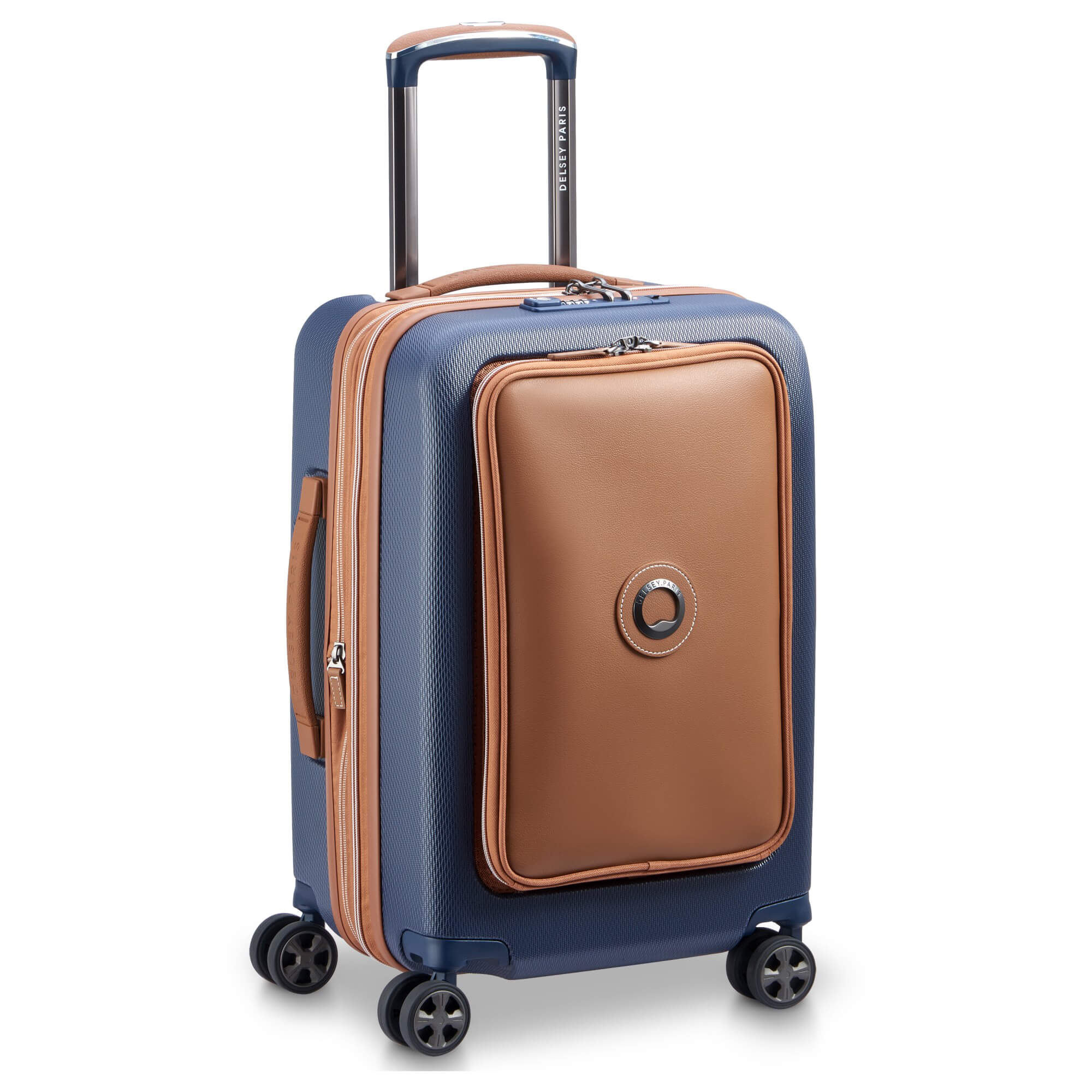 Delsey Paris Chatelet Air 2.0 - 4-Rollen-Kabinentrolley 55 cm erw. 14" USB (marineblau) - Image 2