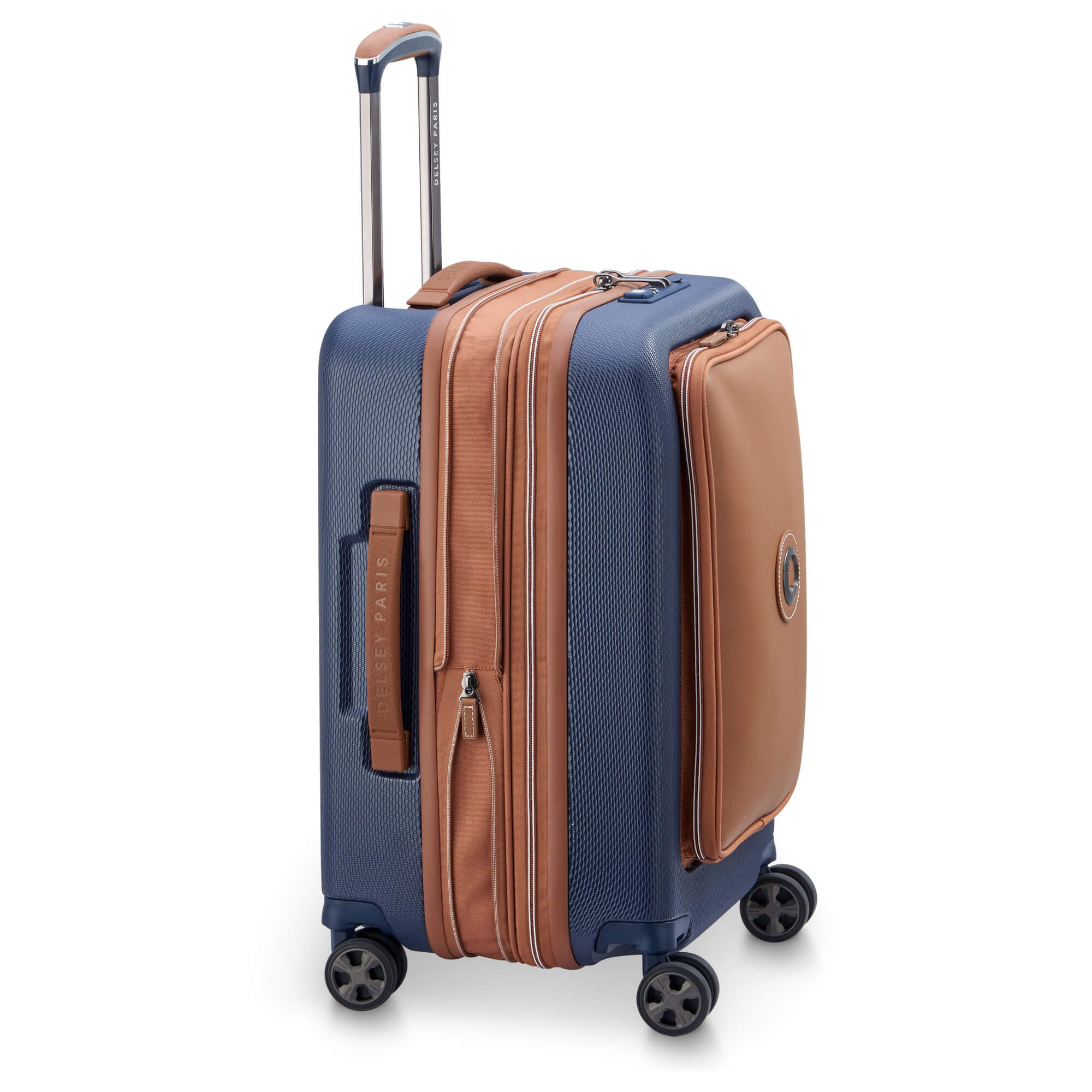 Delsey Paris Chatelet Air 2.0 - 4-Rollen-Kabinentrolley 55 cm erw. 14" USB (marineblau) - Image 4