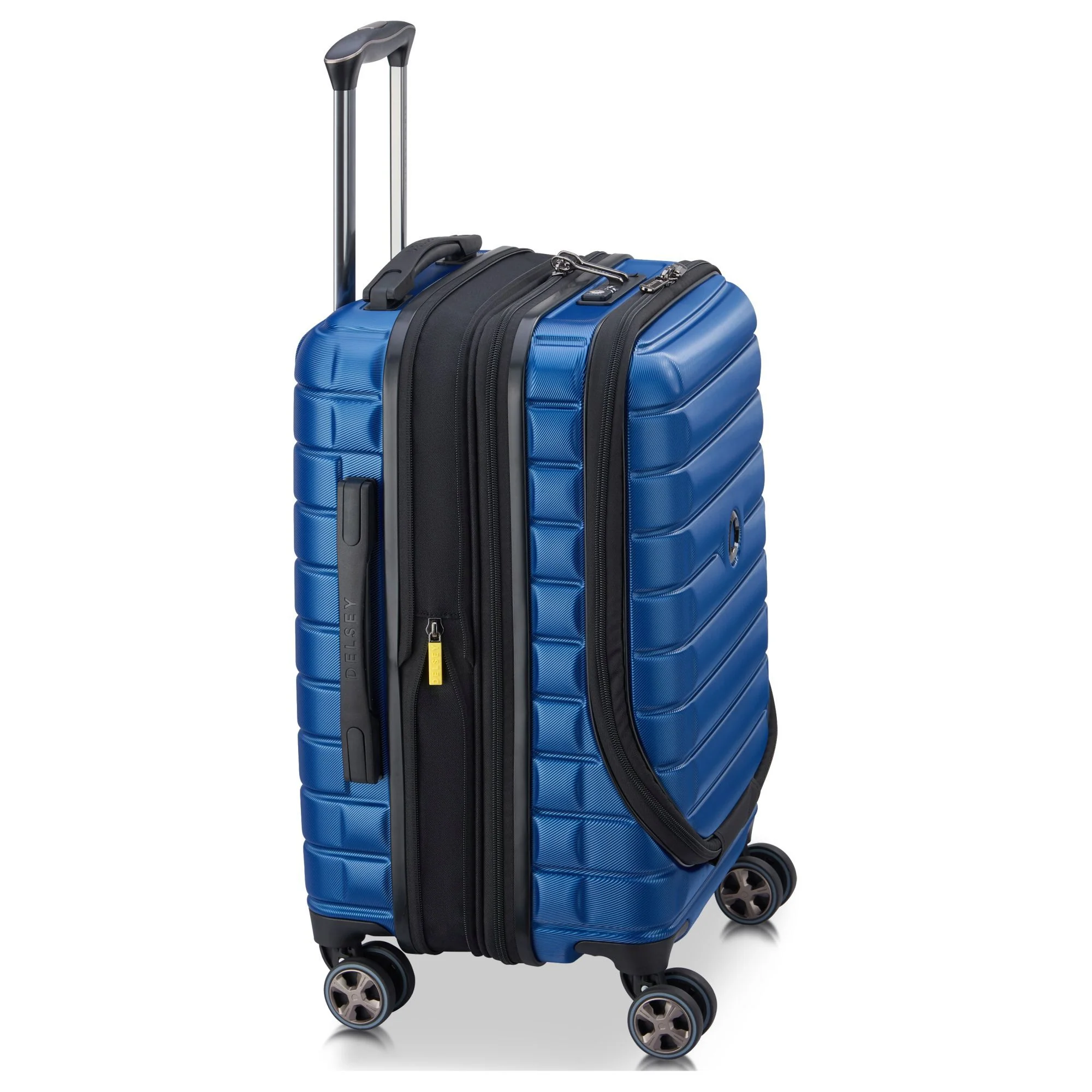 Delsey Paris Shadow 5.0 - 4-Rollen-Kabinentrolley mit Vordertasche S 55 cm erw. USB (blau) - Image 4