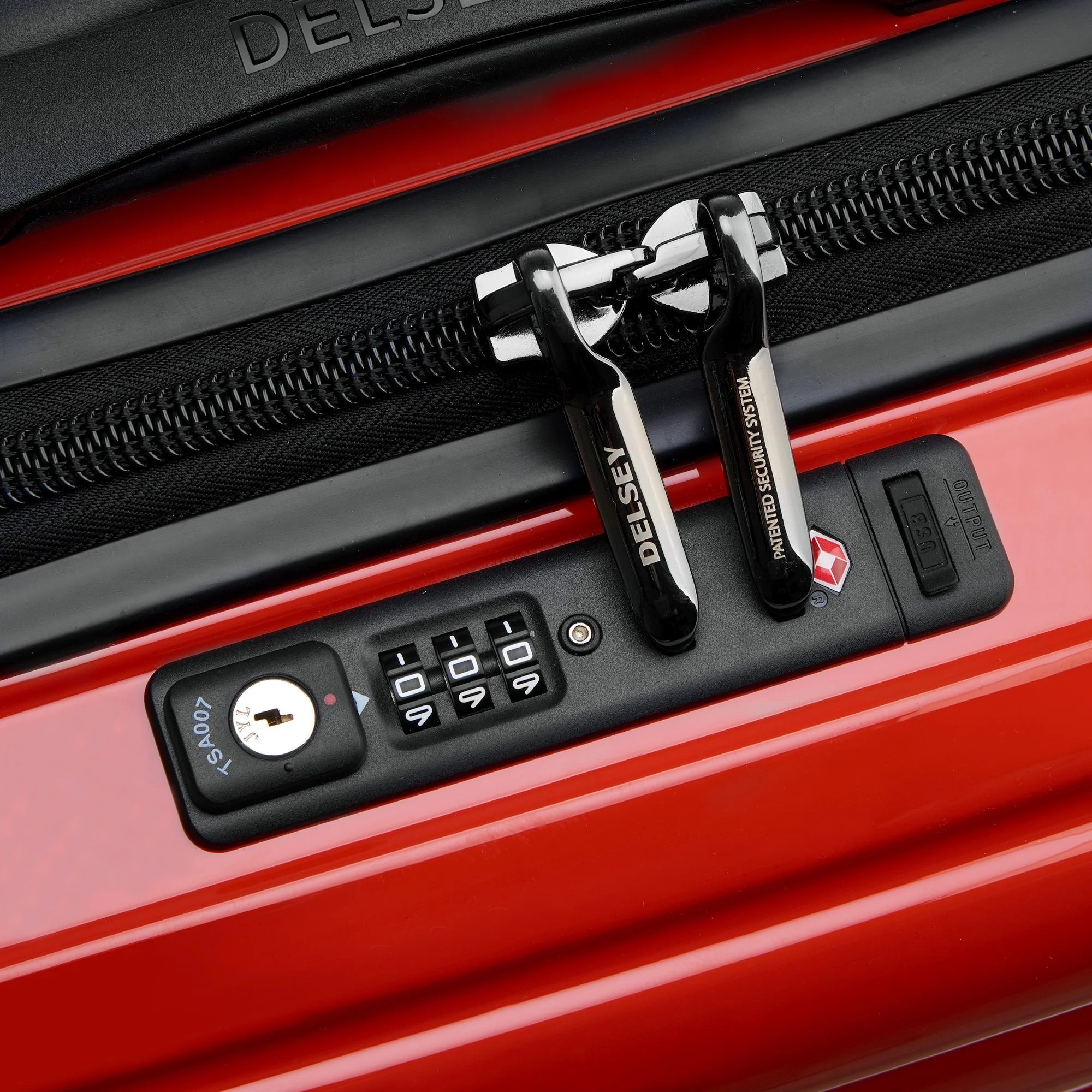 Delsey Paris Shadow 5.0 - 4-Rollen-Kabinentrolley Slim Line USB 55 cm (rot) - Image 7