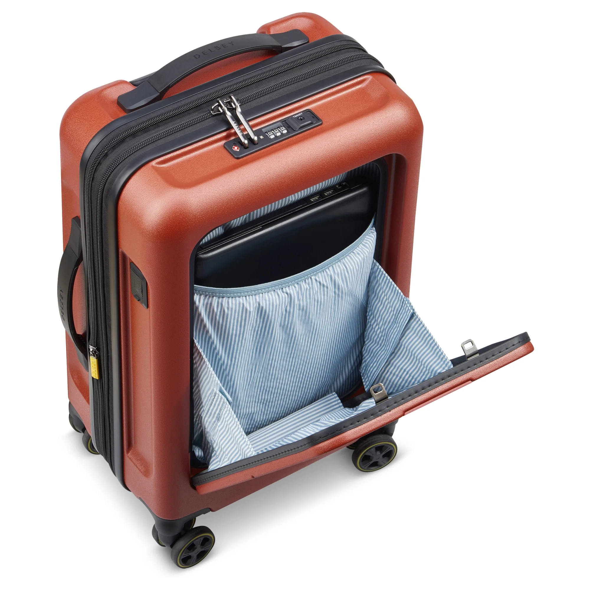 Delsey Paris Turenne 2.0 - 4-Rollen-Kabinentrolley mit Vortasche 55 cm USB erw. (backstein) - Image 6
