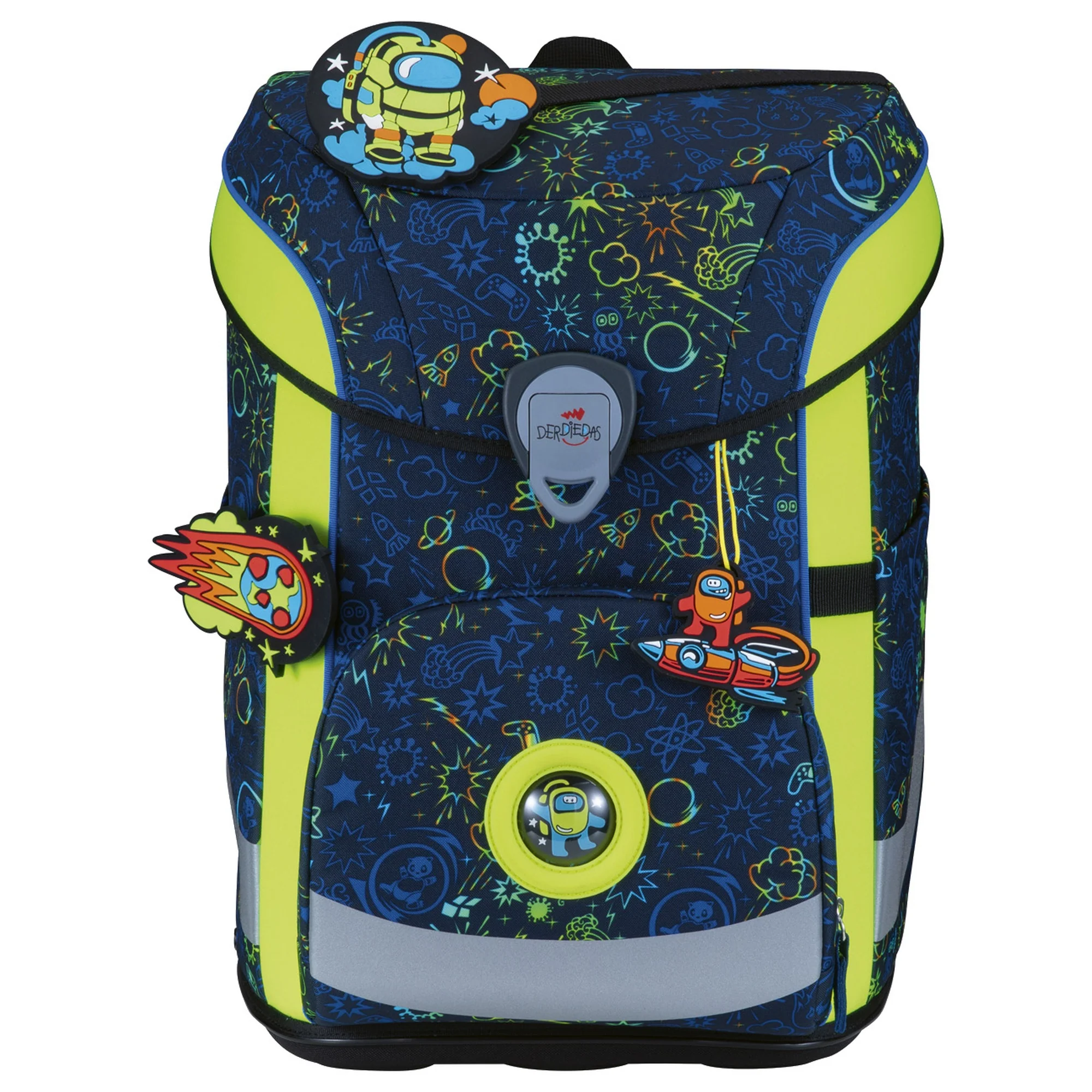 DerDieDas ErgoFlex Easy - Schulranzen Set 5tlg. 950 g (Neon Crazy) - Image 2