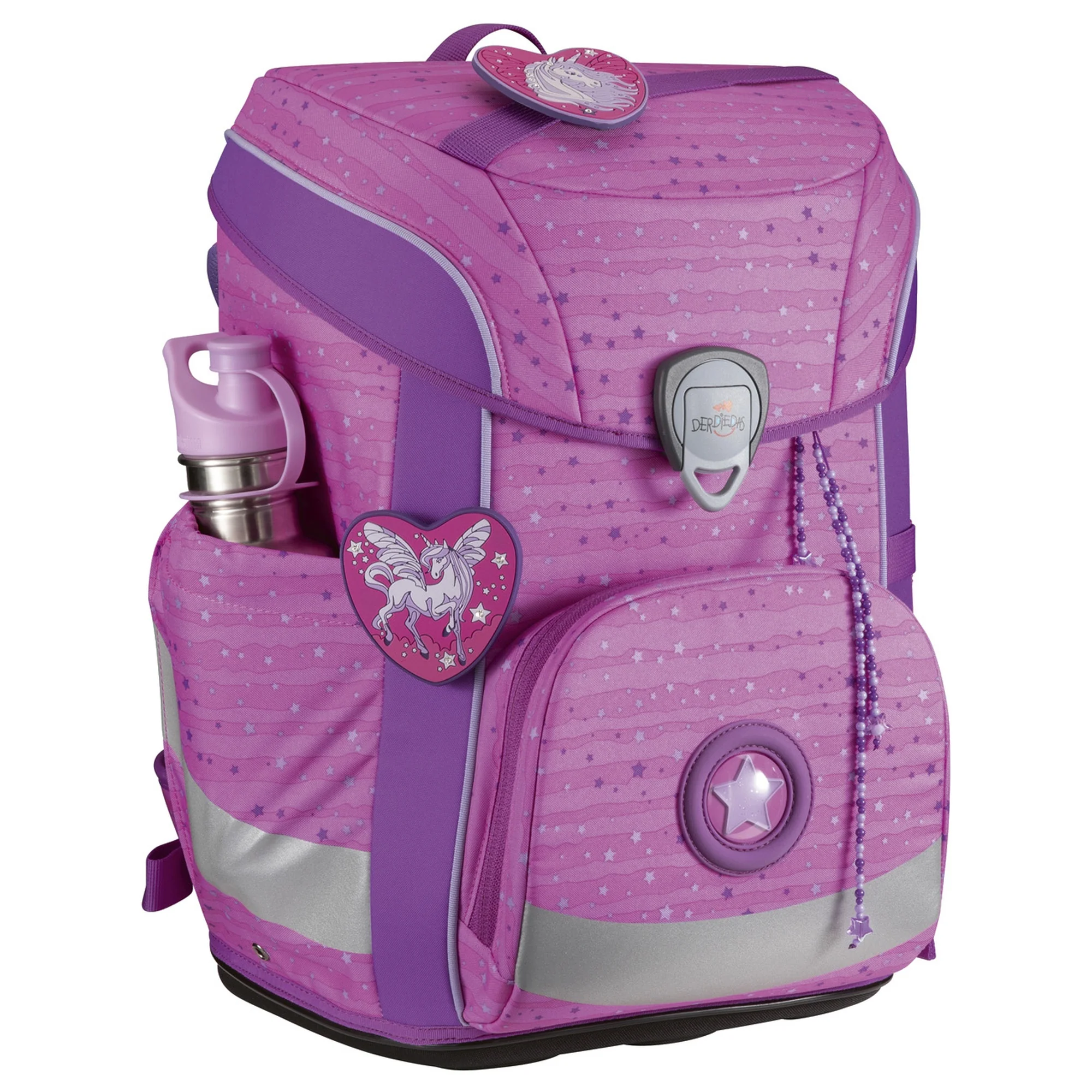 DerDieDas ErgoFlex Easy - Schulranzen Set 5tlg. 950 g (Purple Unicorn) - Image 3
