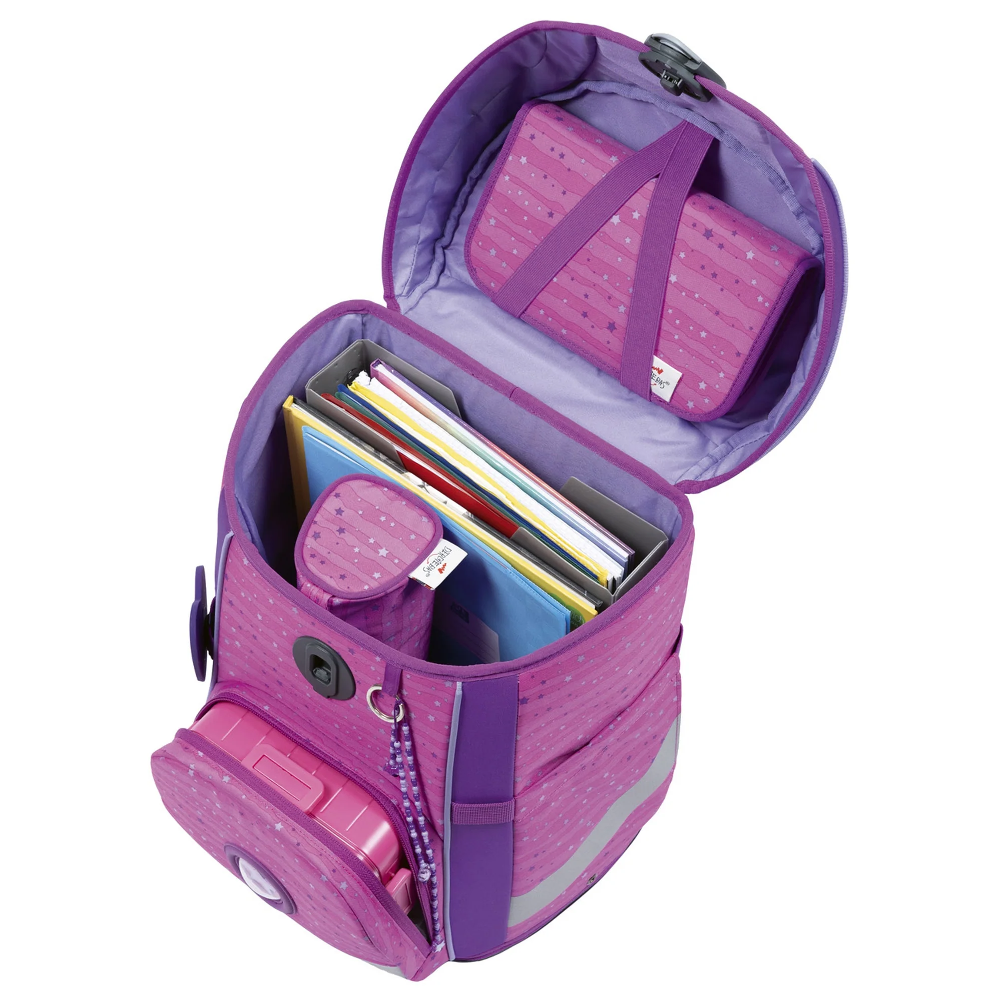 DerDieDas ErgoFlex Easy - Schulranzen Set 5tlg. 950 g (Purple Unicorn) - Image 5