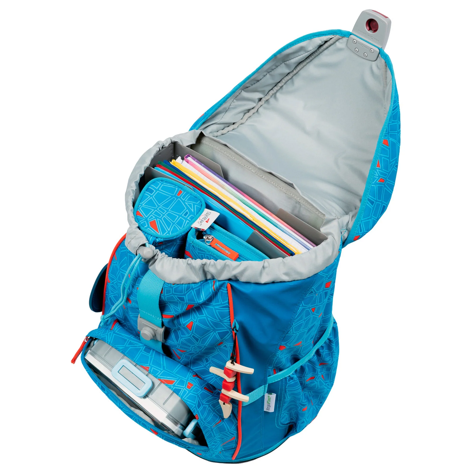 DerDieDas ErgoFlex Light Exklusiv Superflash - Schulranzen Set 5tlg. 800g (Blue Ice) - Image 5