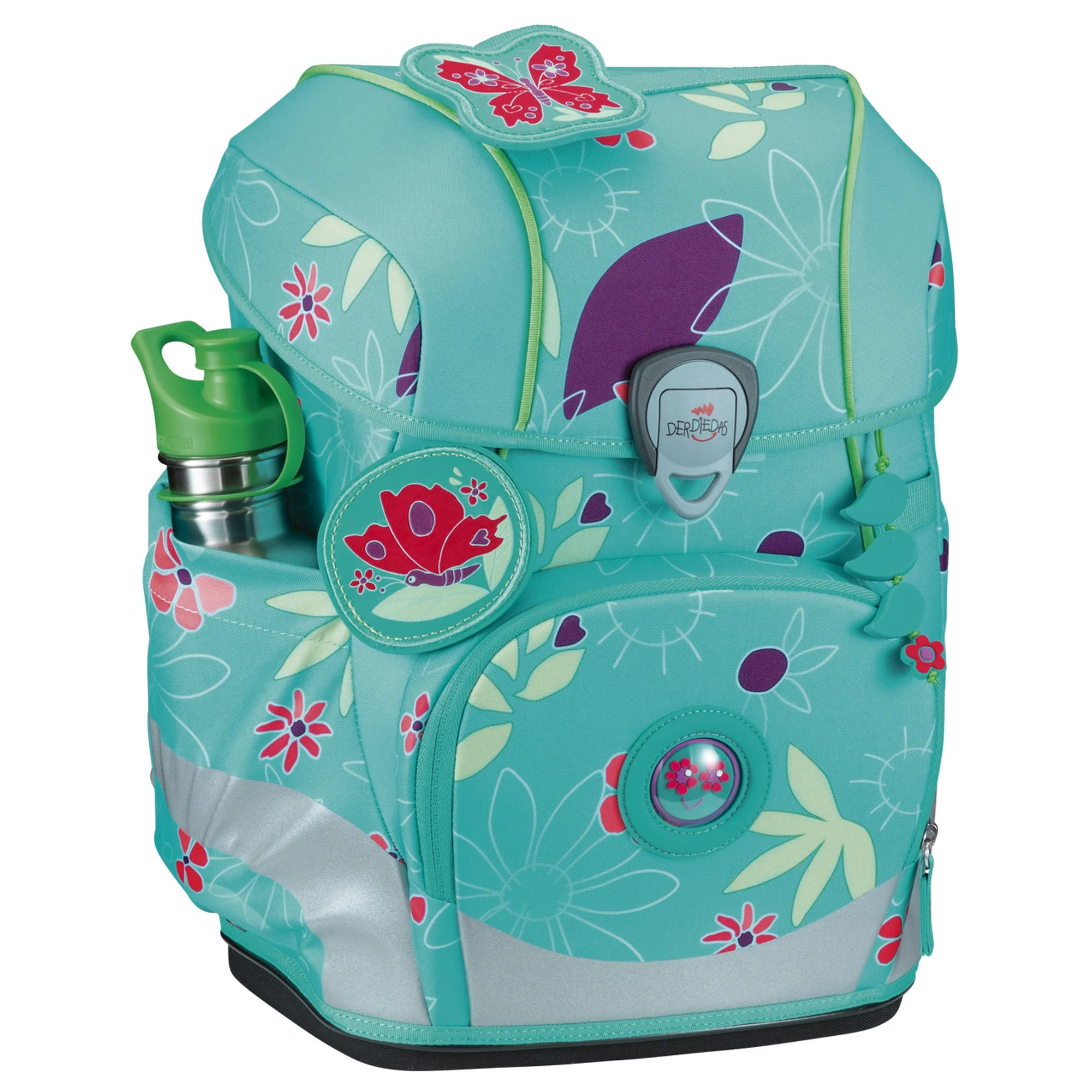 DerDieDas ErgoFlex Tiny - Schulranzen Set 5tlg. 900g (Butterfly Garden) - Image 3
