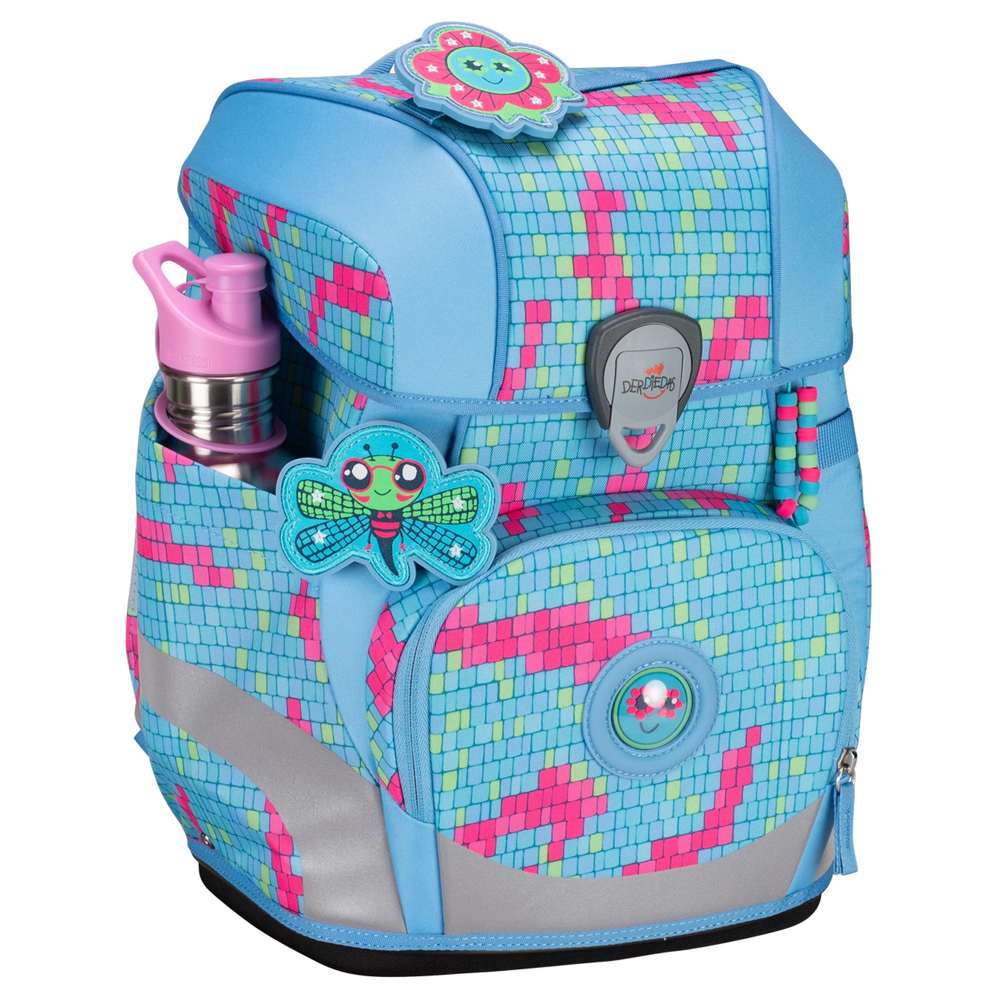 DerDieDas ErgoFlex Tiny - Schulranzen Set 5tlg. 900g (Happy Pixel) - Image 3
