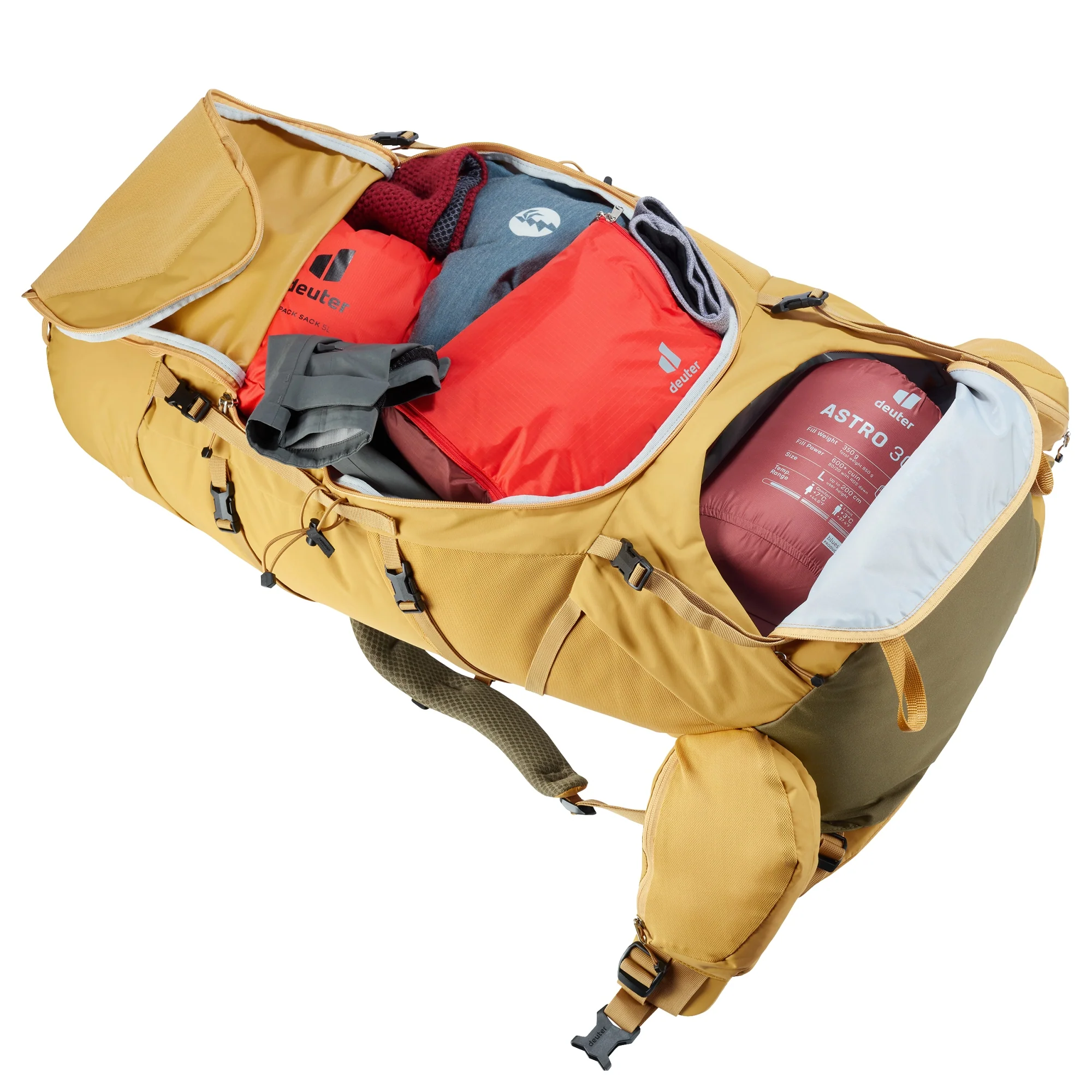 Deuter Aircontact Core 65 + 10 SL - Women's Trekkingrucksack 84 cm (savanna-nori) - Image 5