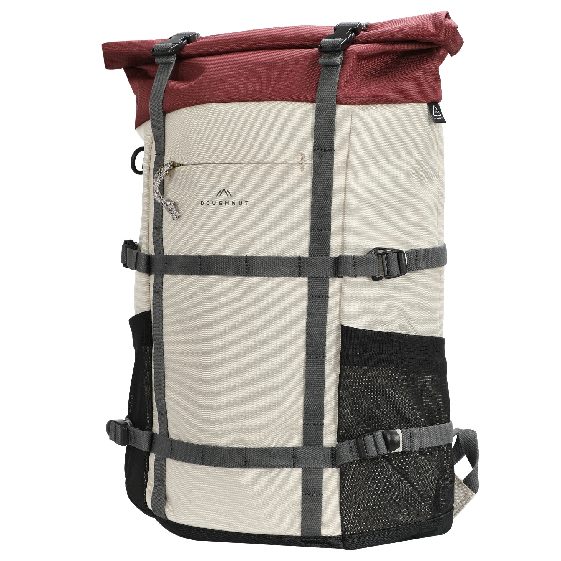 Doughnut Paratrooper Reborn - Rolltop Rucksack 14" 67 cm erw. (stone x wine) - Image 2
