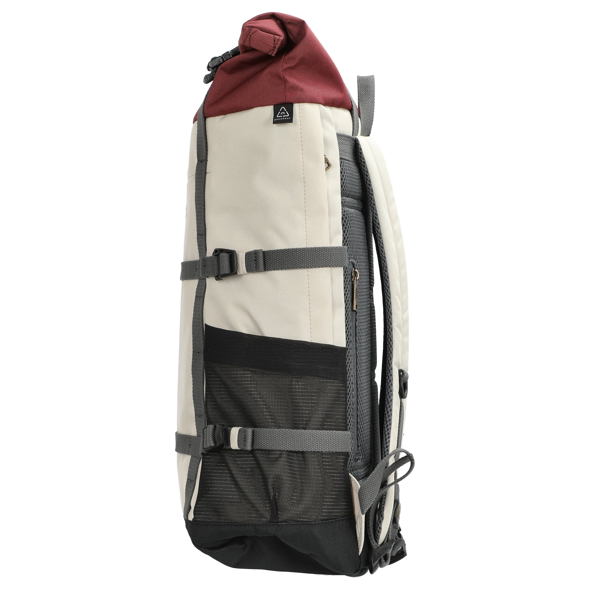 Doughnut Paratrooper Reborn - Rolltop Rucksack 14" 67 cm erw. (stone x wine) - Image 3