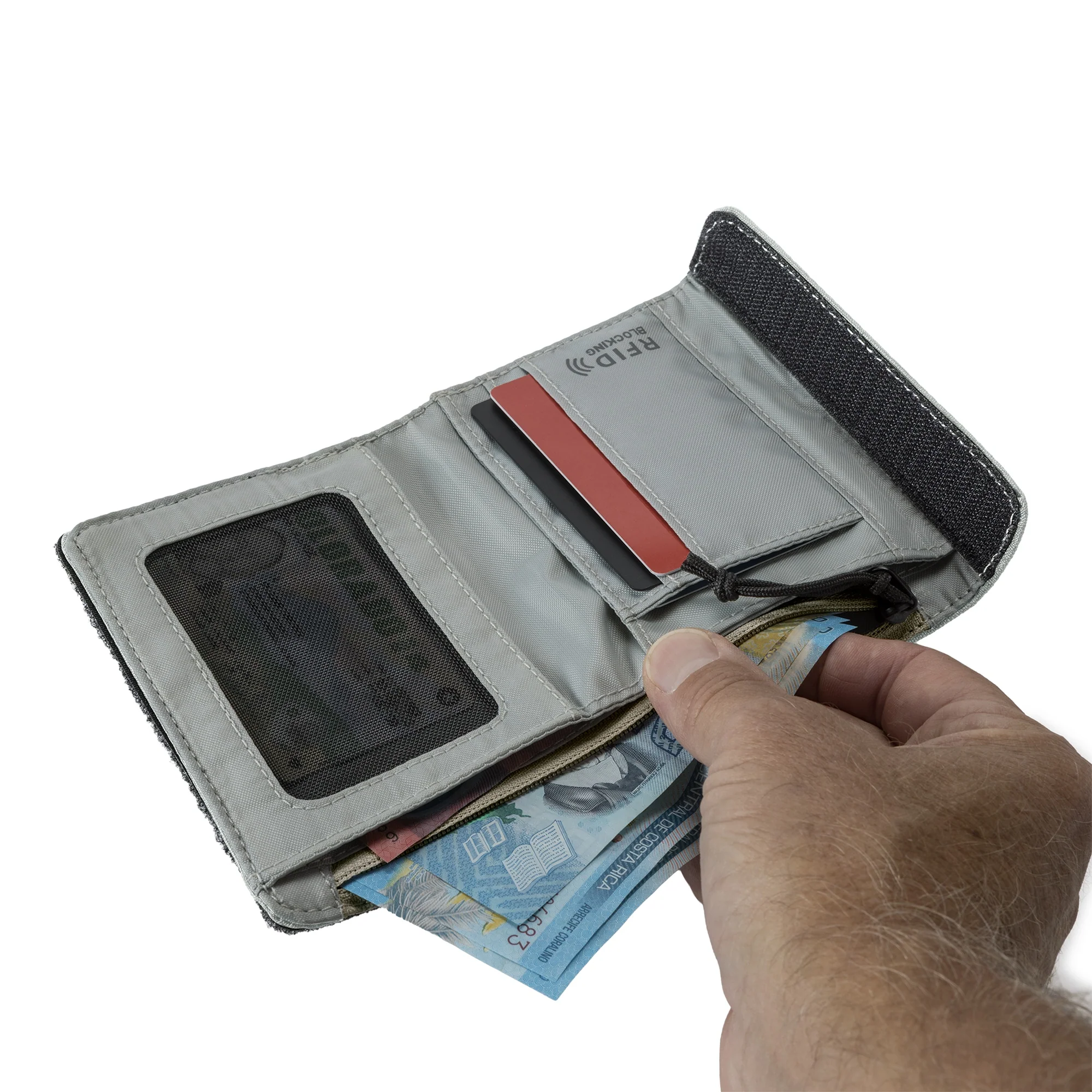 eagle creek Stash RFID Tri-Fold - Geldbörse 2cc 13 cm (storm grey) - Image 5
