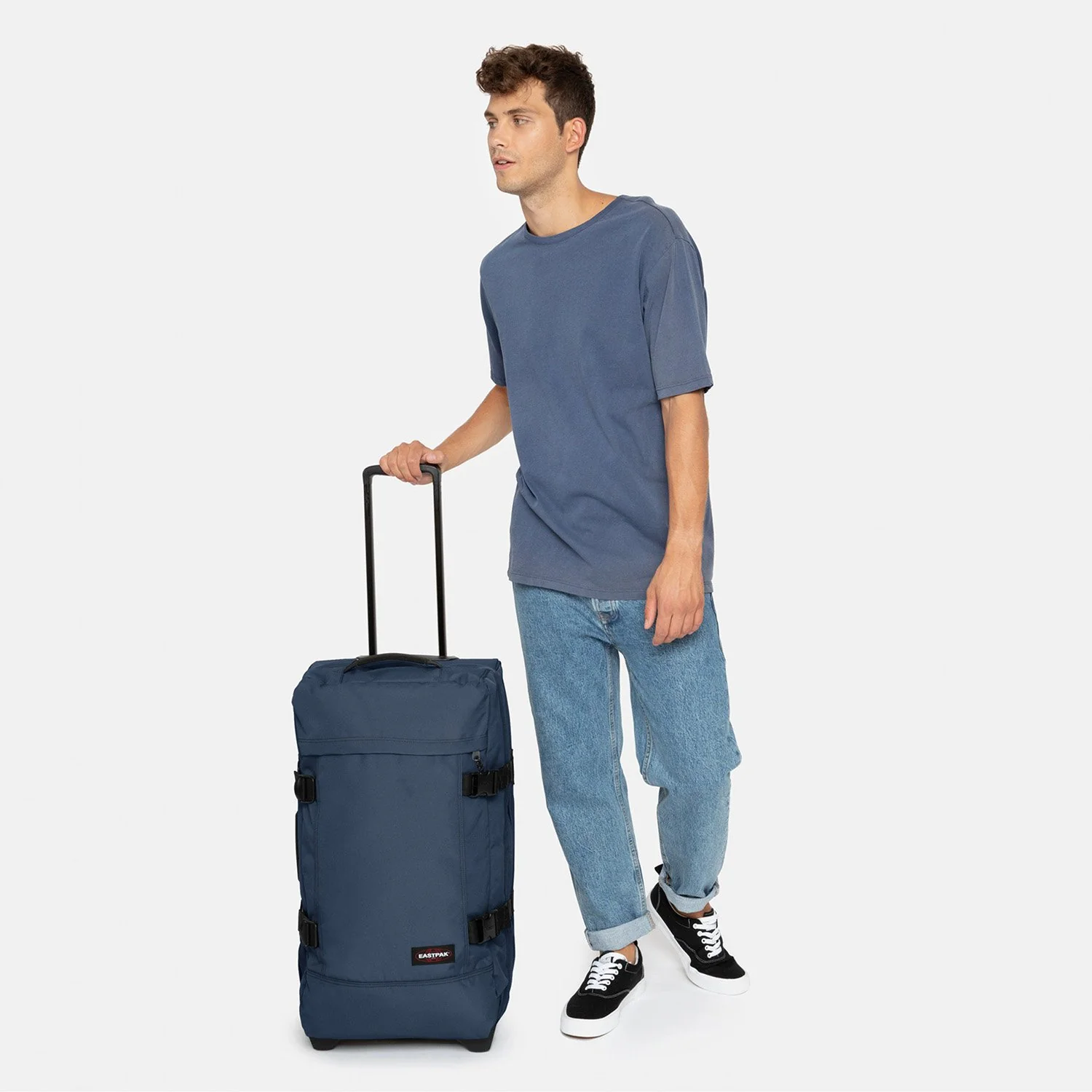 Eastpak Tranverz M 78 - Rollenreisetasche 67 cm (black denim) - Image 4
