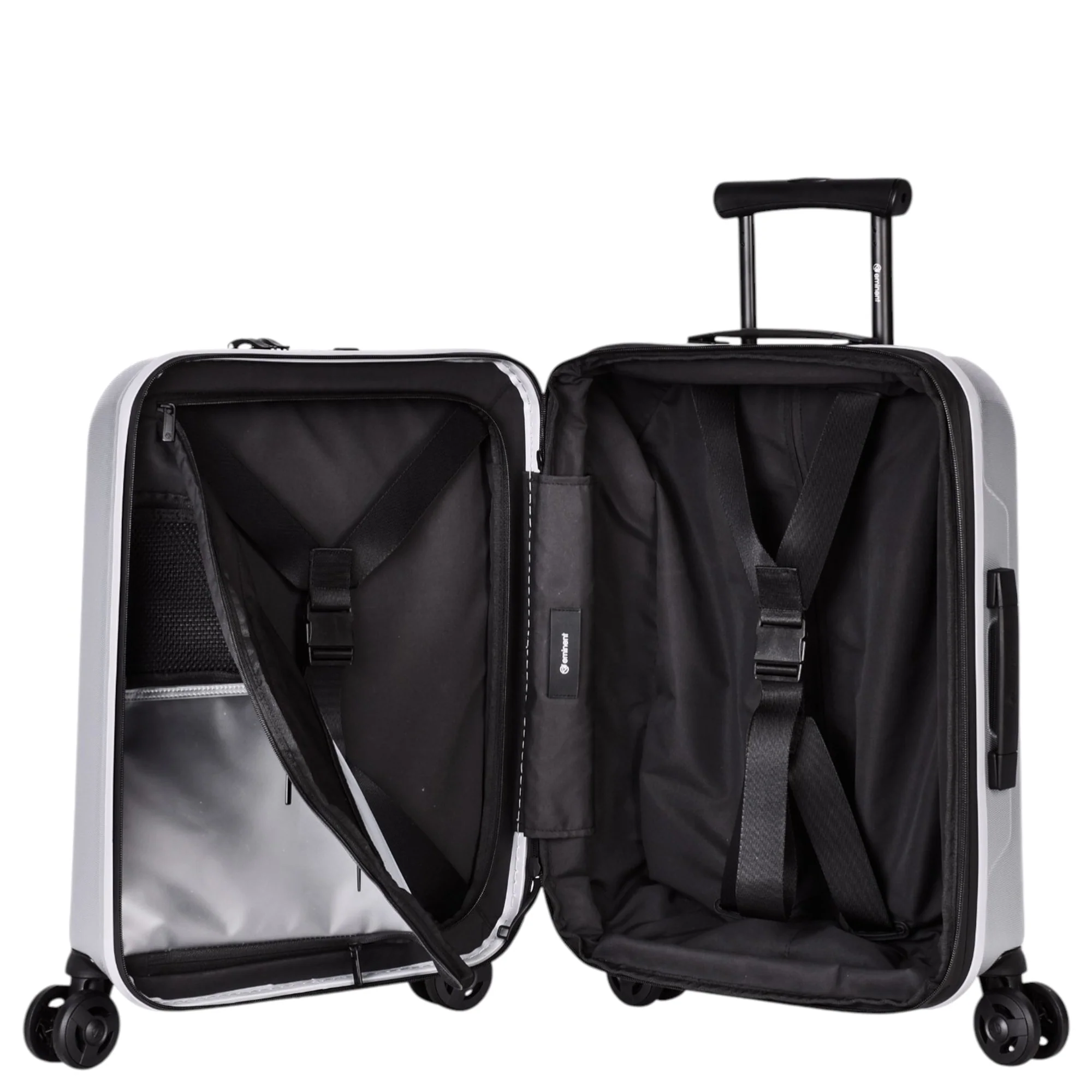 Eminent KAPSTADT BUSINESS PREMIUM - 4-Rollen-Kabinentrolley 55 cm erw. (silber) - Image 6