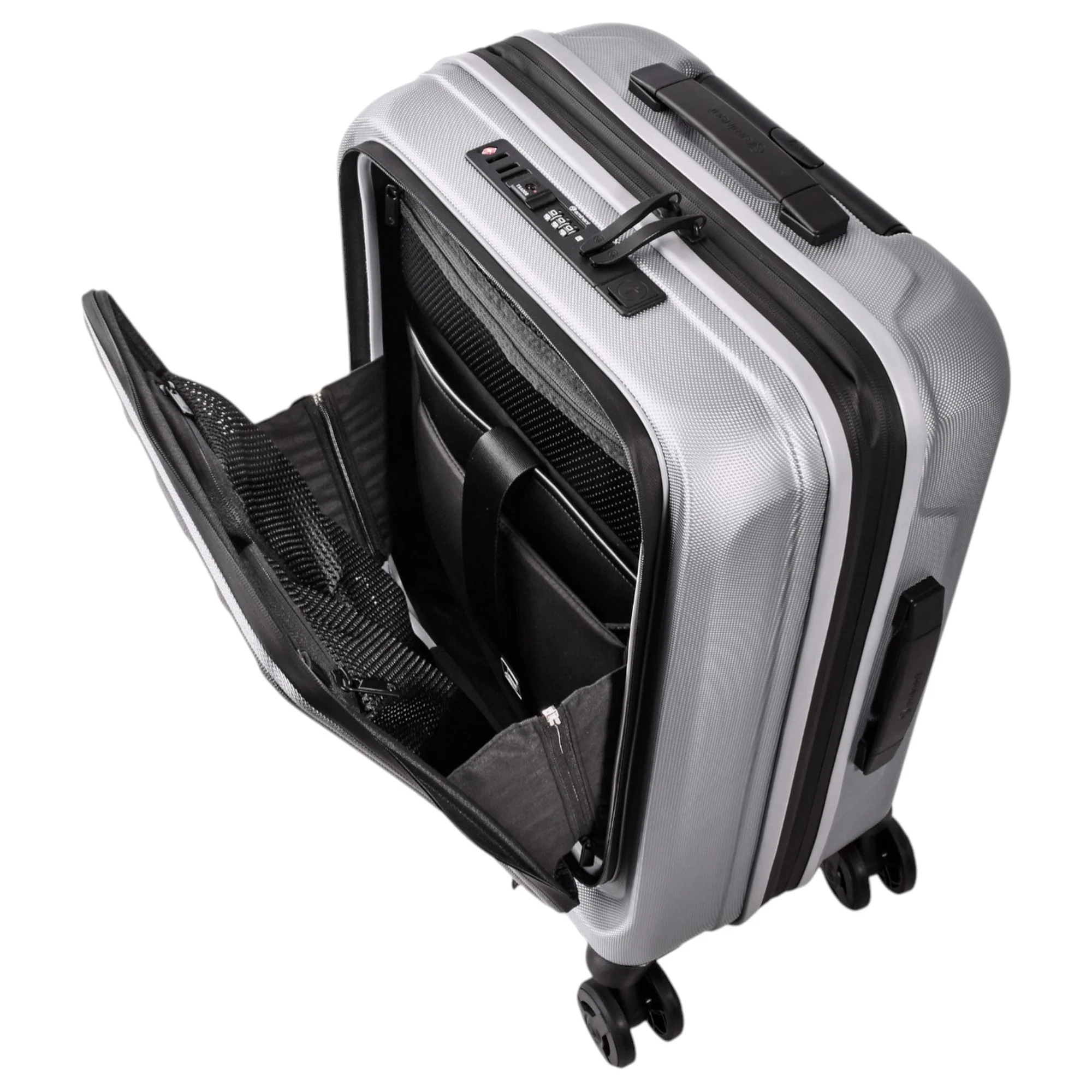 Eminent KAPSTADT BUSINESS PREMIUM - 4-Rollen-Kabinentrolley 55 cm erw. (silber) - Image 7