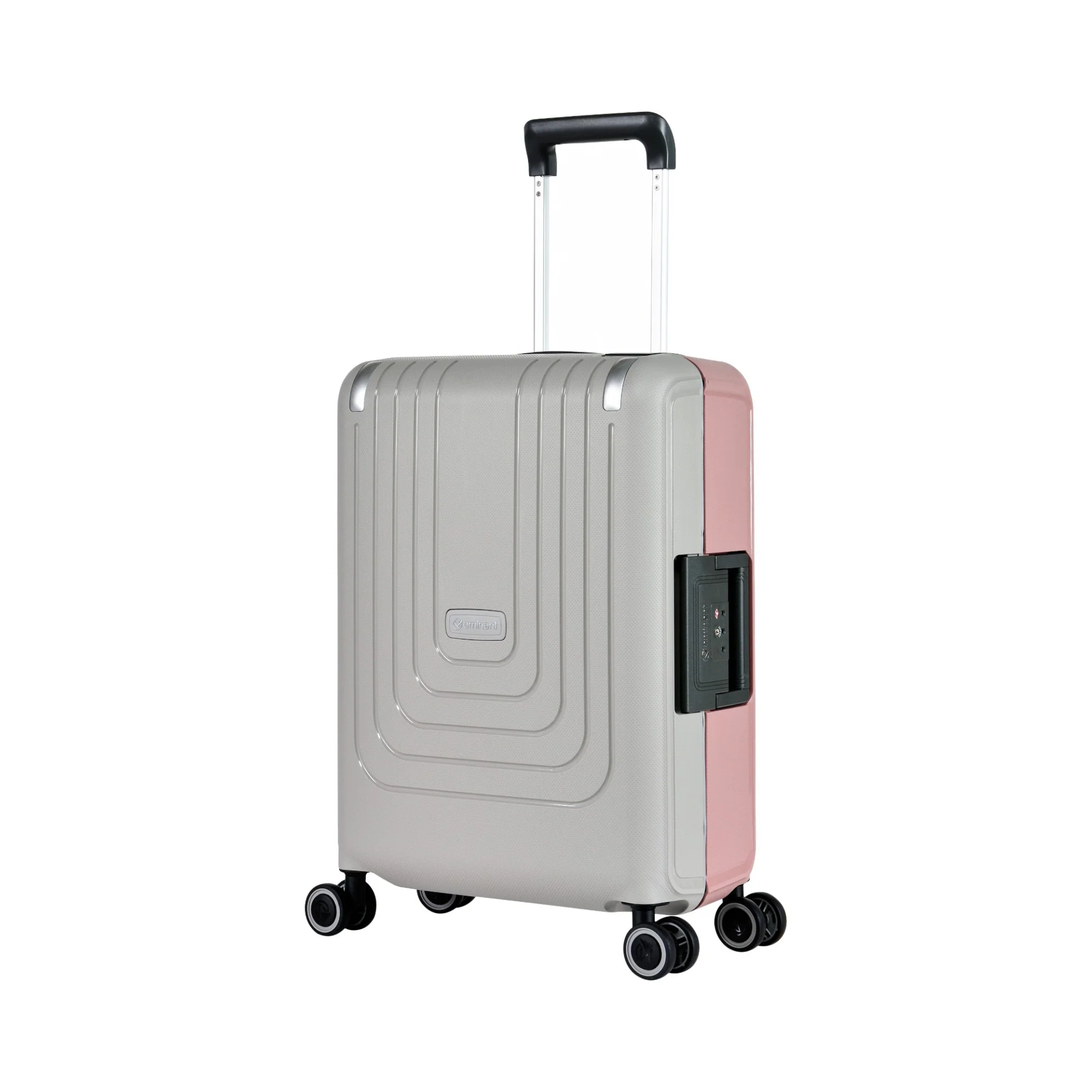 Eminent VERTICA - 4-Rollen-Kabinentrolley 55 cm (grau/rosa)