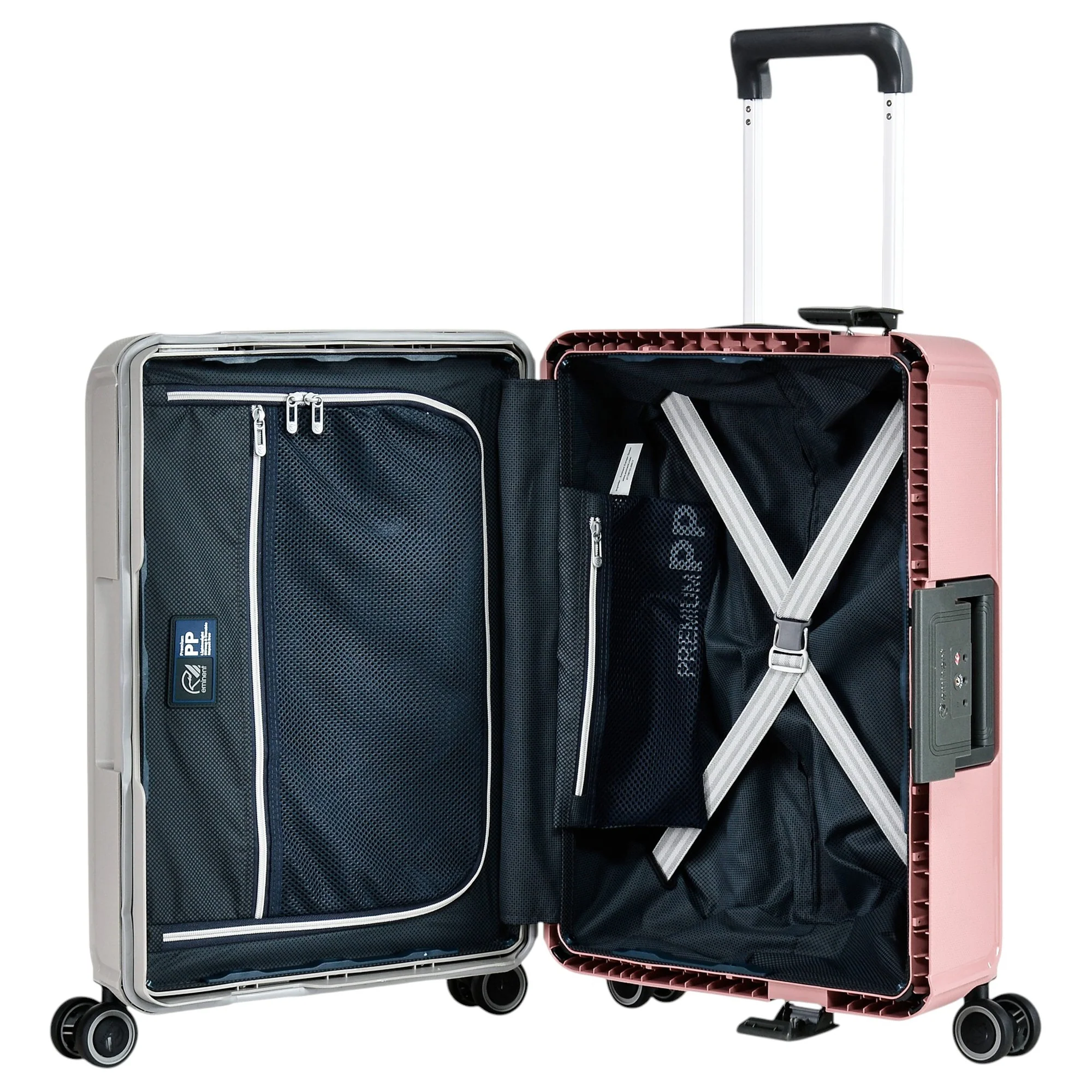 Eminent VERTICA - 4-Rollen-Kabinentrolley 55 cm (grau/rosa) - Image 4