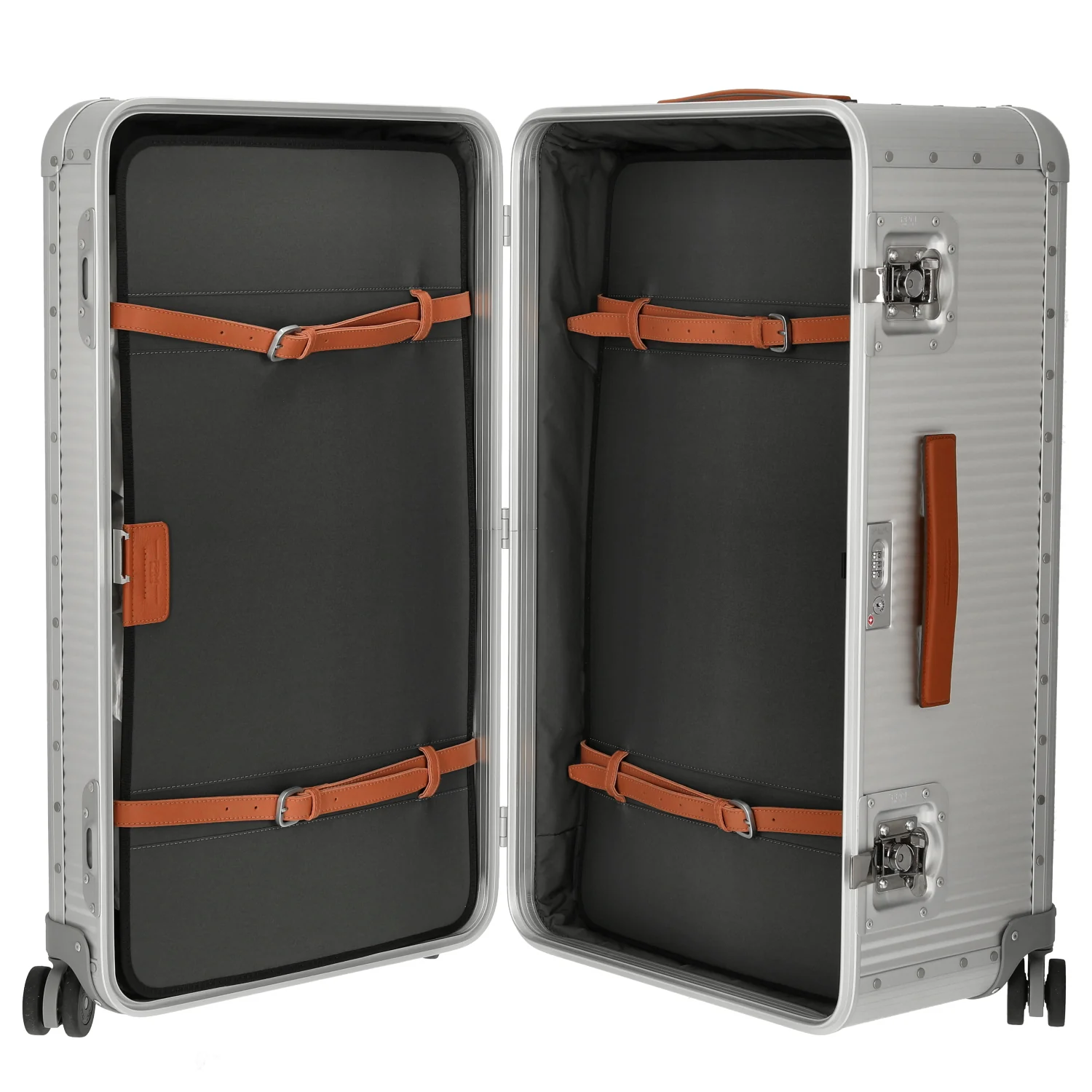 FPM Milano Bank aluminum Trunk on Wheels - 4-Rollen-Trolley 75,5 cm (moonlight silver) - Image 6