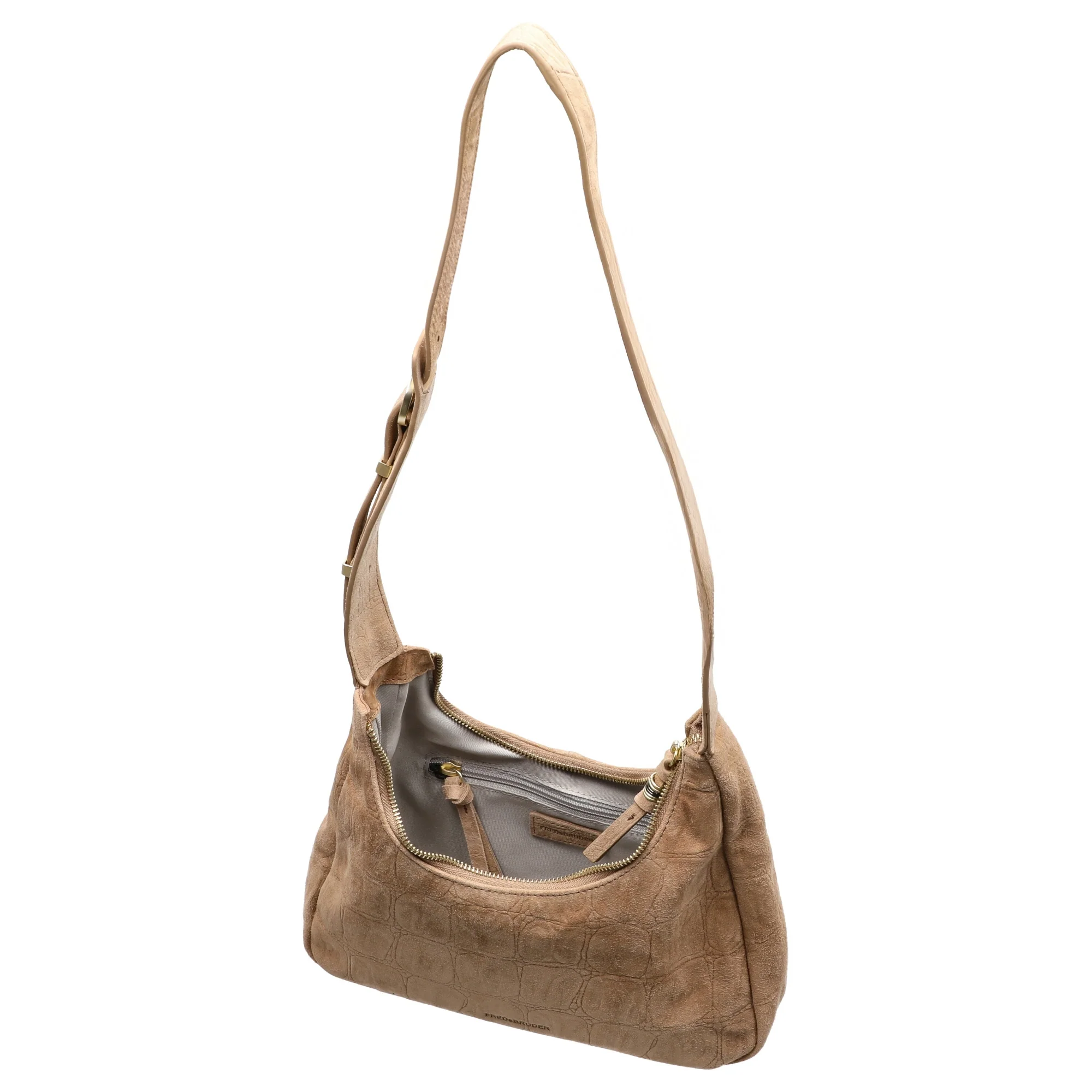 FREDsBRUDER Velvet Wild Midi Hobo - Umhängetasche 26.5 cm (camel) - Image 6