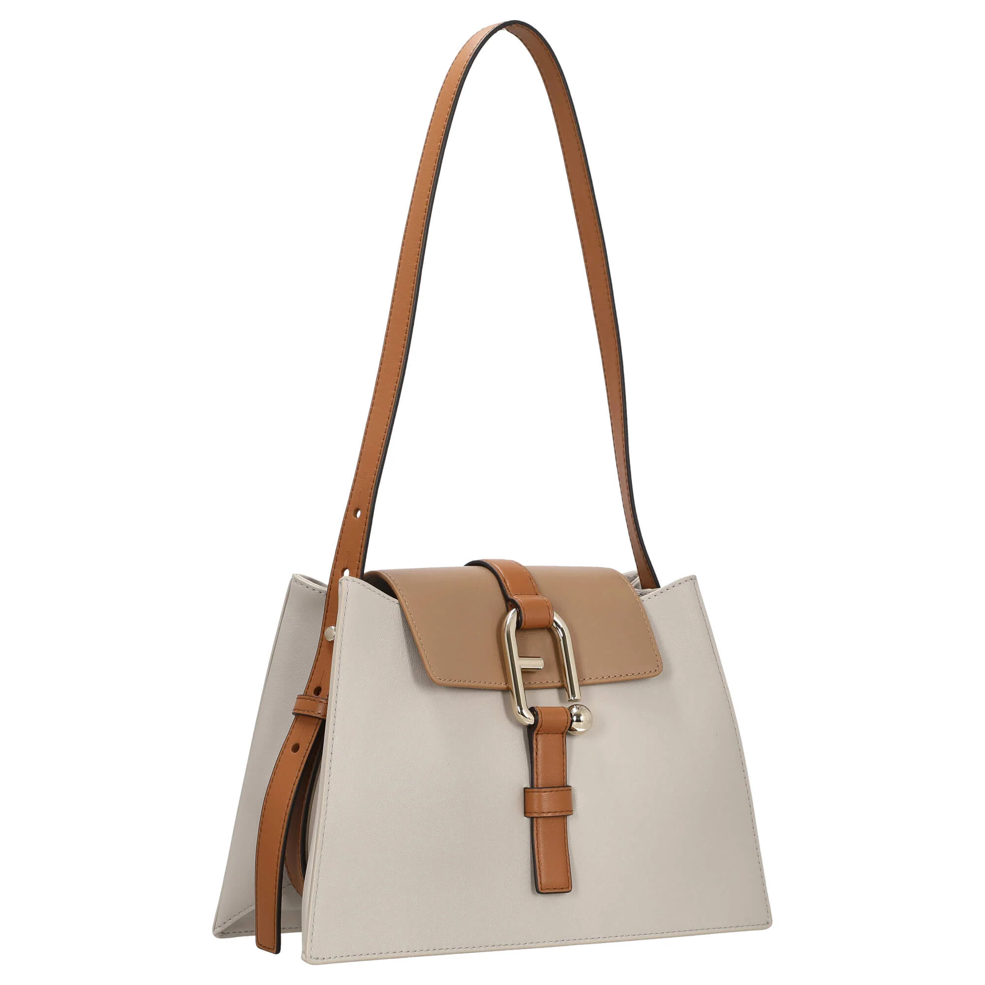 Furla Nuvola S - Schultertasche 27 cm (vaniglia+deserto+brandy) - Image 5