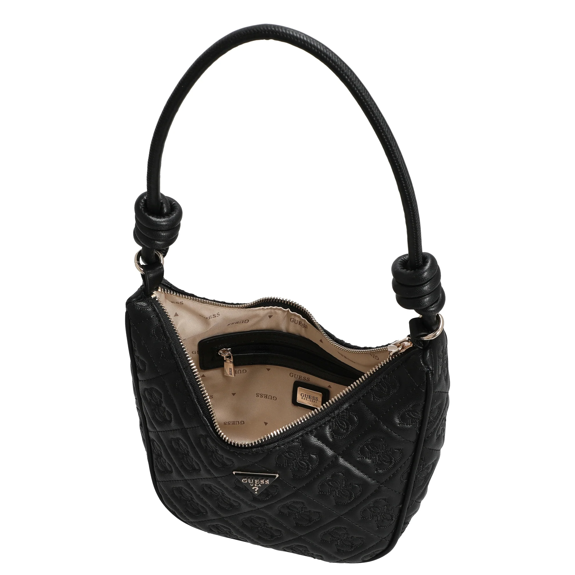 Guess Adelasia Top Zip - Schultertasche 24 cm (Black) - Image 6