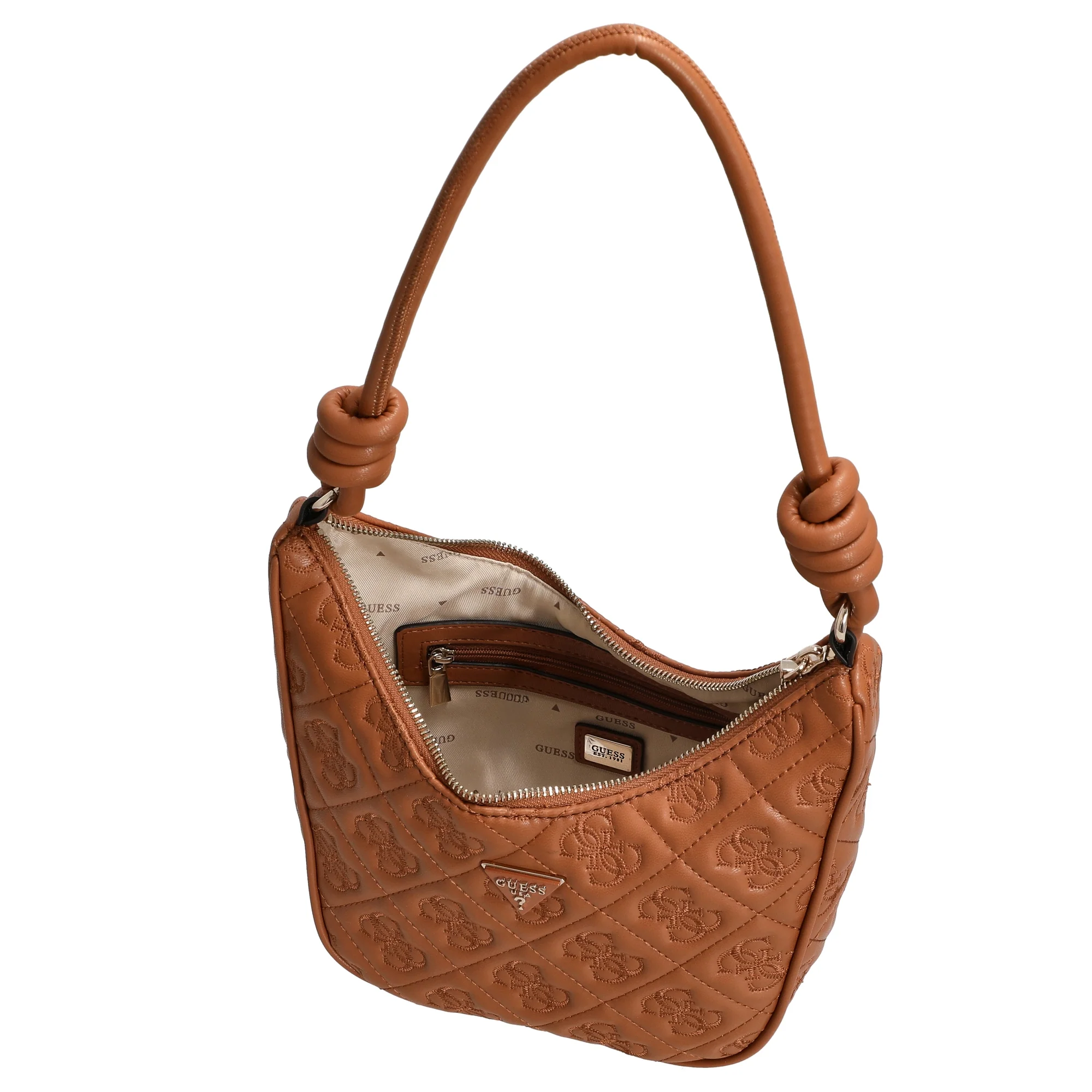Guess Adelasia Top Zip - Schultertasche 24 cm (Caramel) - Image 6