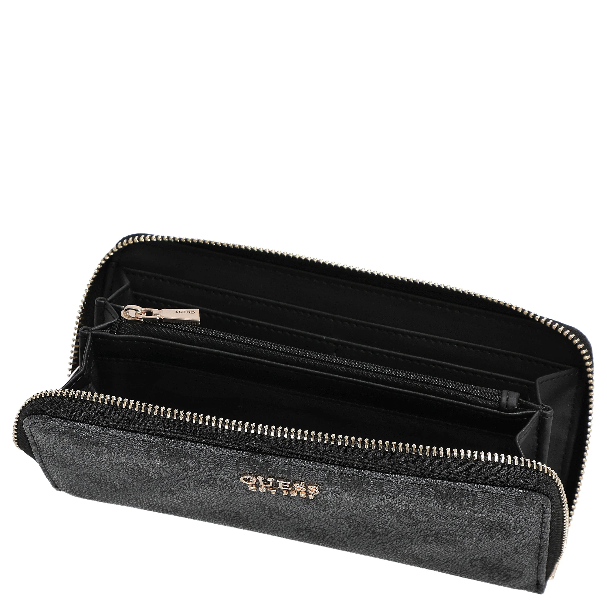 Guess Brenton SLG Large Zip Around - Geldbörse 12cc 21 cm (coal logo) - Image 2