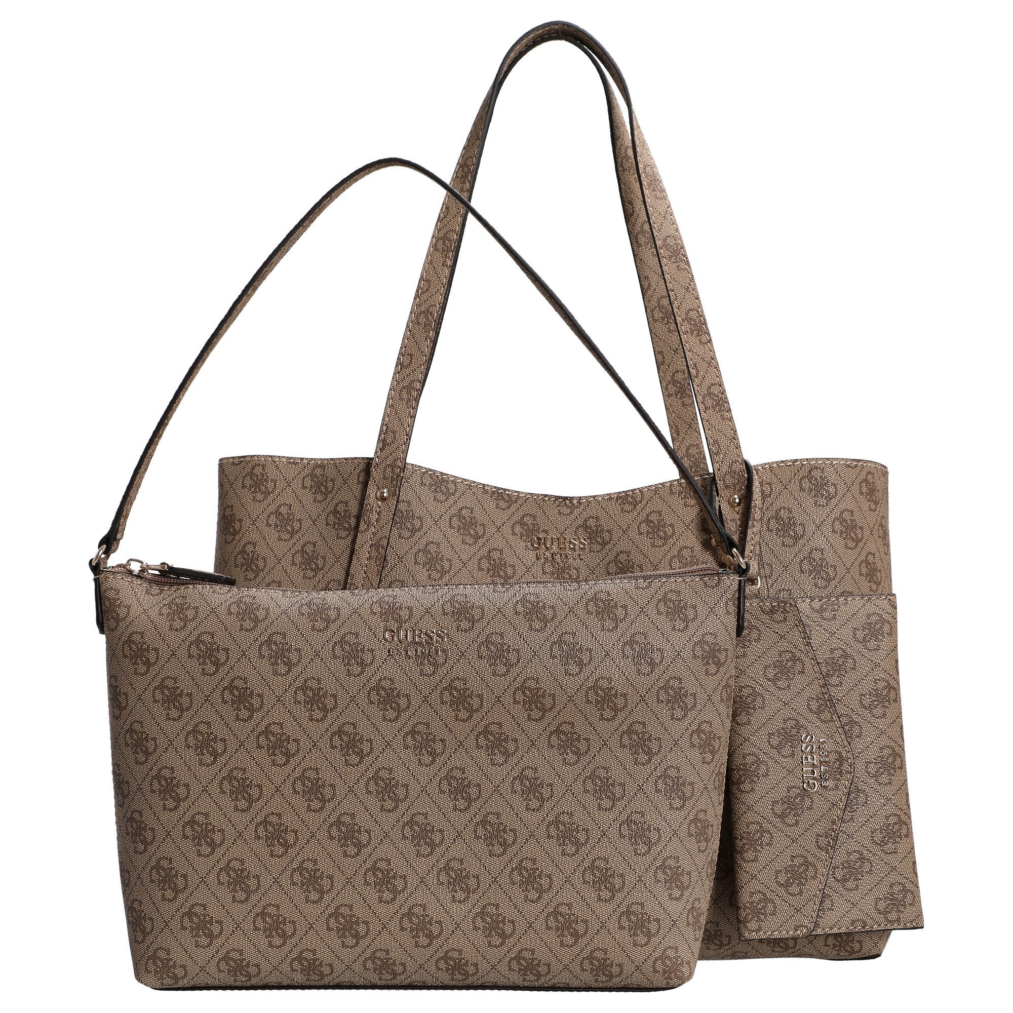 Guess Brenton Tote - Shopper 36 cm (latte logo) - Image 6