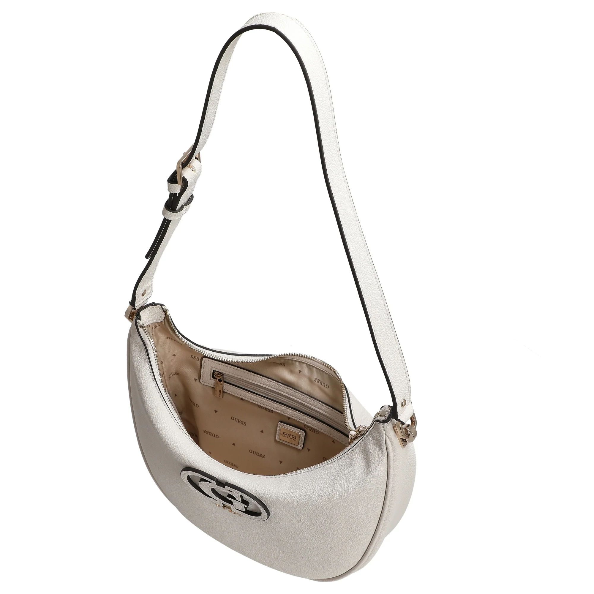 Guess Calebra Hobo - Umhängetasche 19 cm (off white) - Image 6