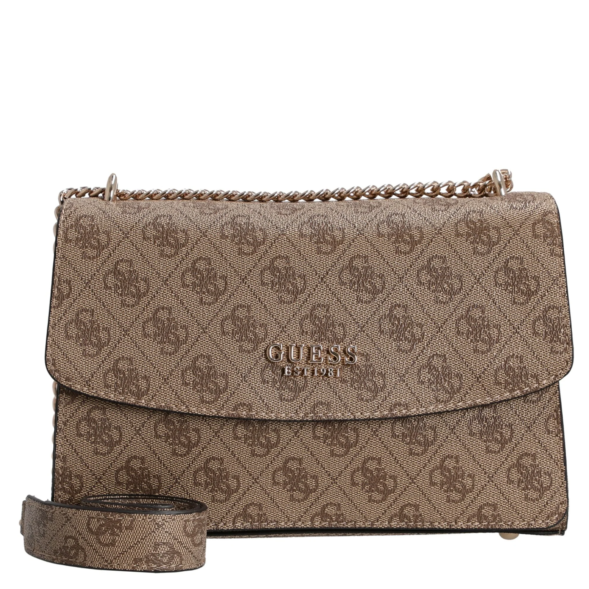 Guess Calista XBody Falp - Schultertasche 24 cm (latte logo)