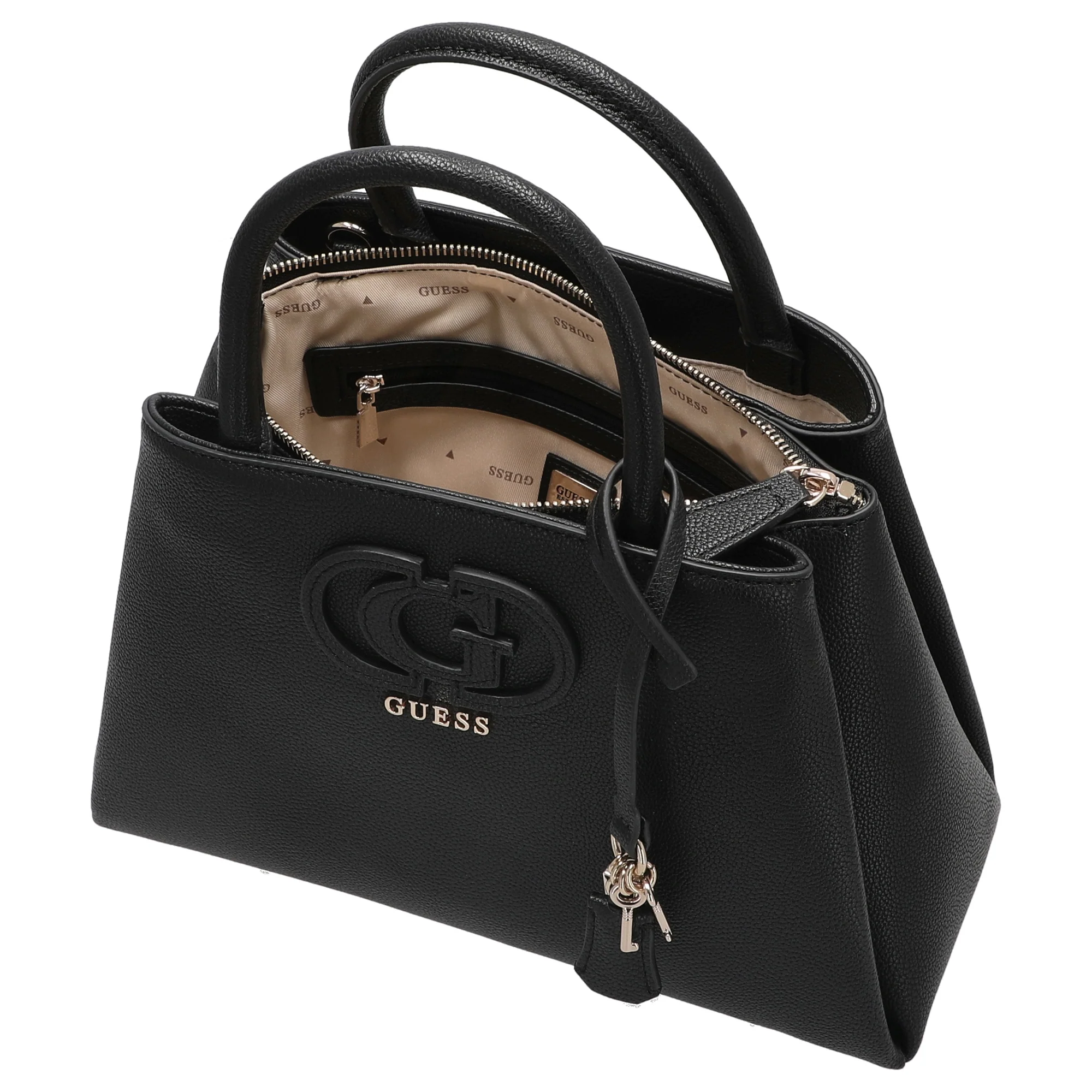 Guess Isola 3 Comp Satchel - Henkeltasche 30 cm (black) - Image 6