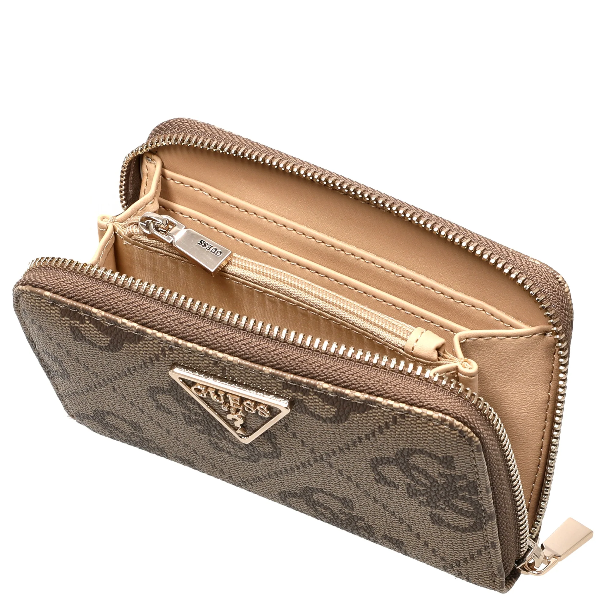 Guess Laurel ll SLG Med Zip - Geldbörse 6cc 14 cm (latte logo/brown) - Image 2
