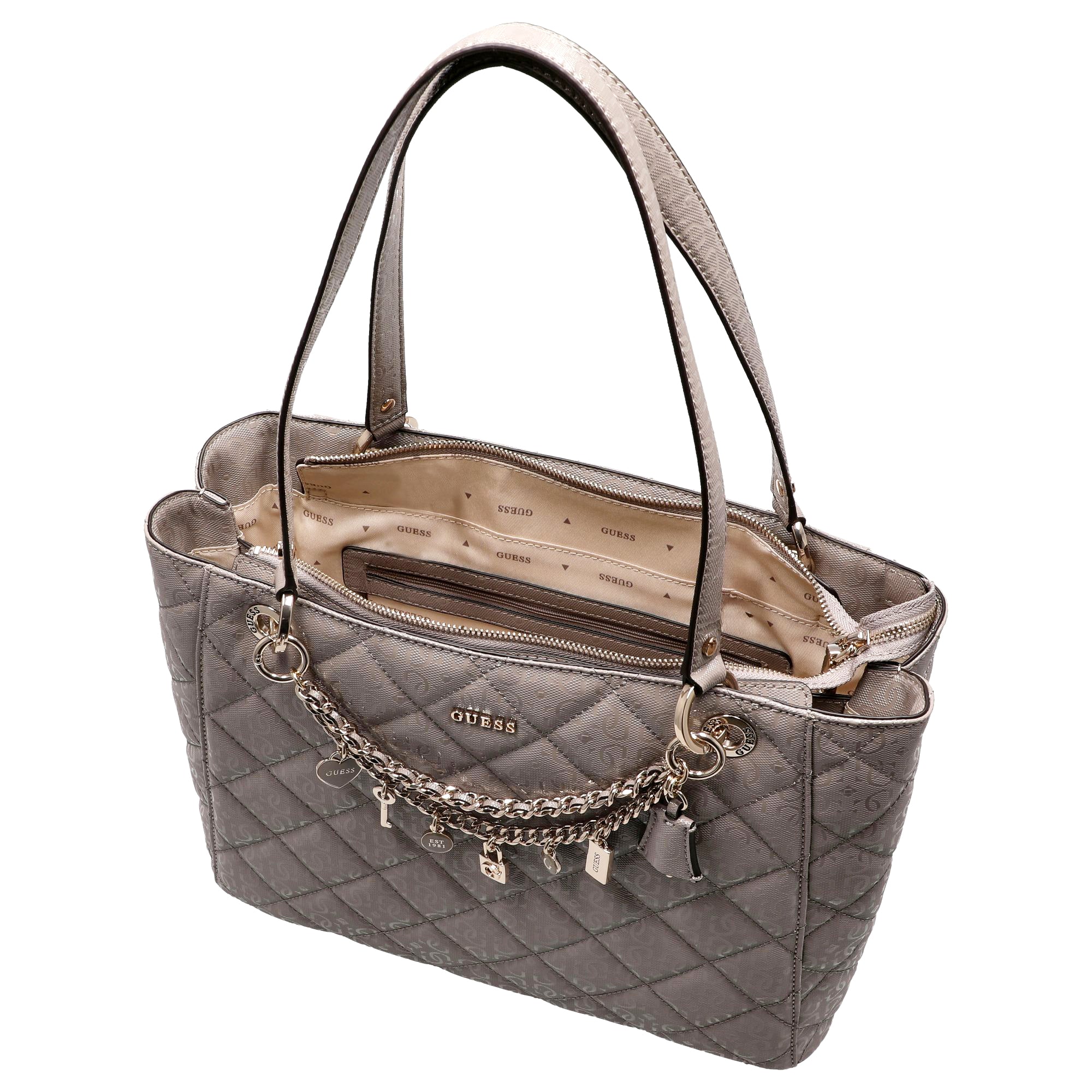 Guess Libby Noel Tote - Shopper 34 cm (dark taupe) - Image 6