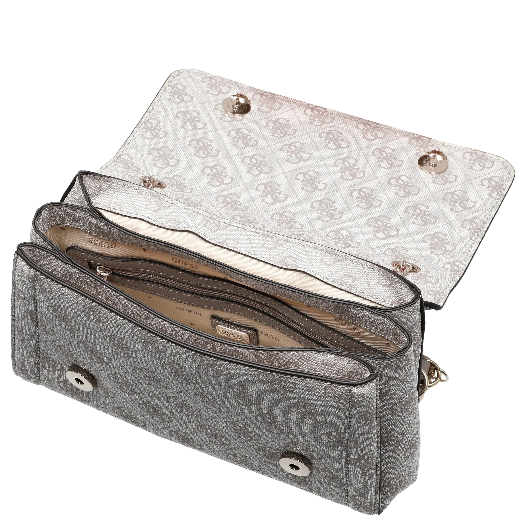 Guess Noelle II Convertible Xbody Flap - Umhängetasche 24 cm (dark taupe logo) - Image 7