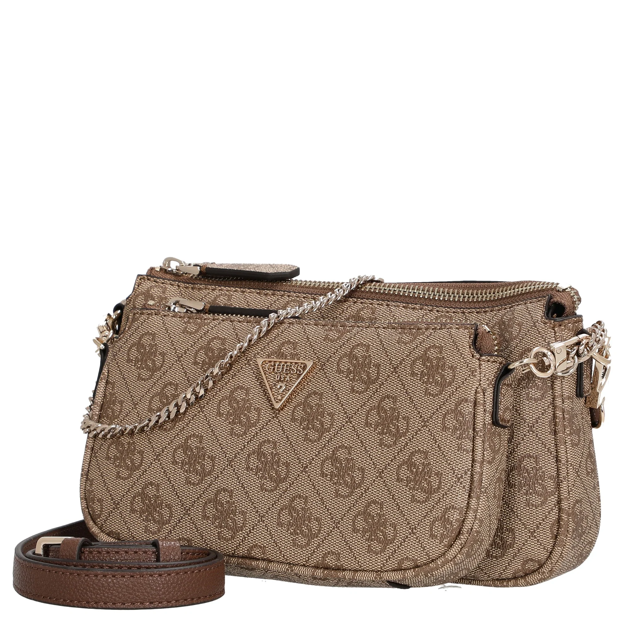 Guess Noelle II DBL - Umhängetasche 24 cm (latte logo/brown) - Image 2
