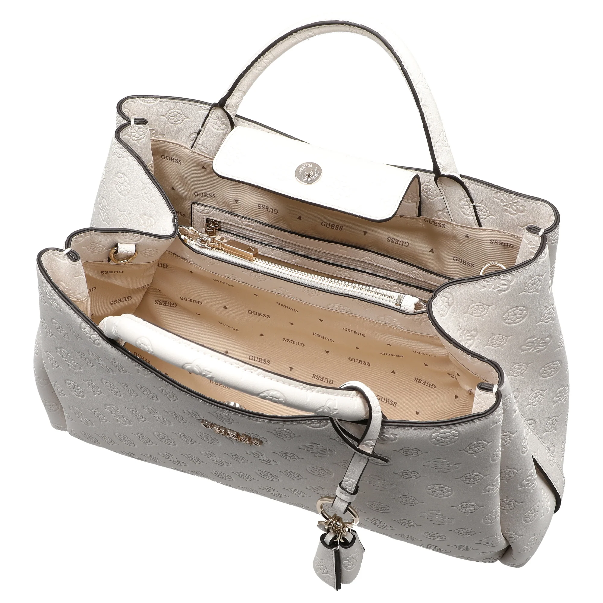 Guess Phoebe - Henkeltasche 33 cm (off white logo) - Image 6
