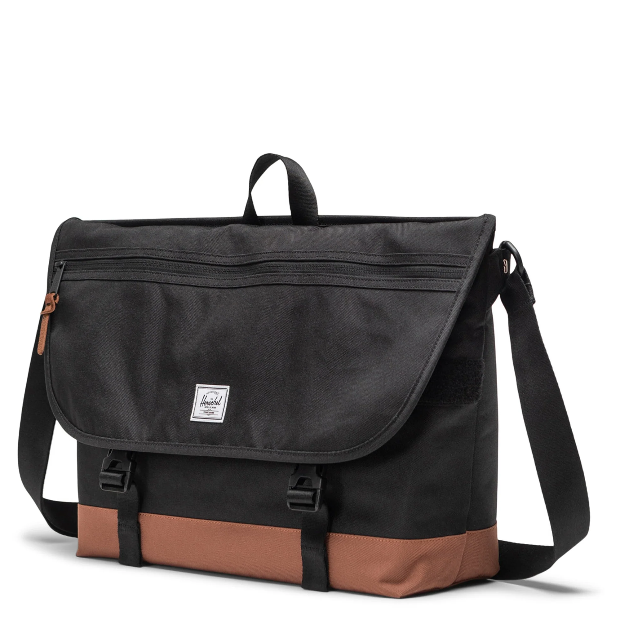 Herschel Cove Messenger - Umhängetasche 16" 50 cm (black/saddle brown) - Image 2