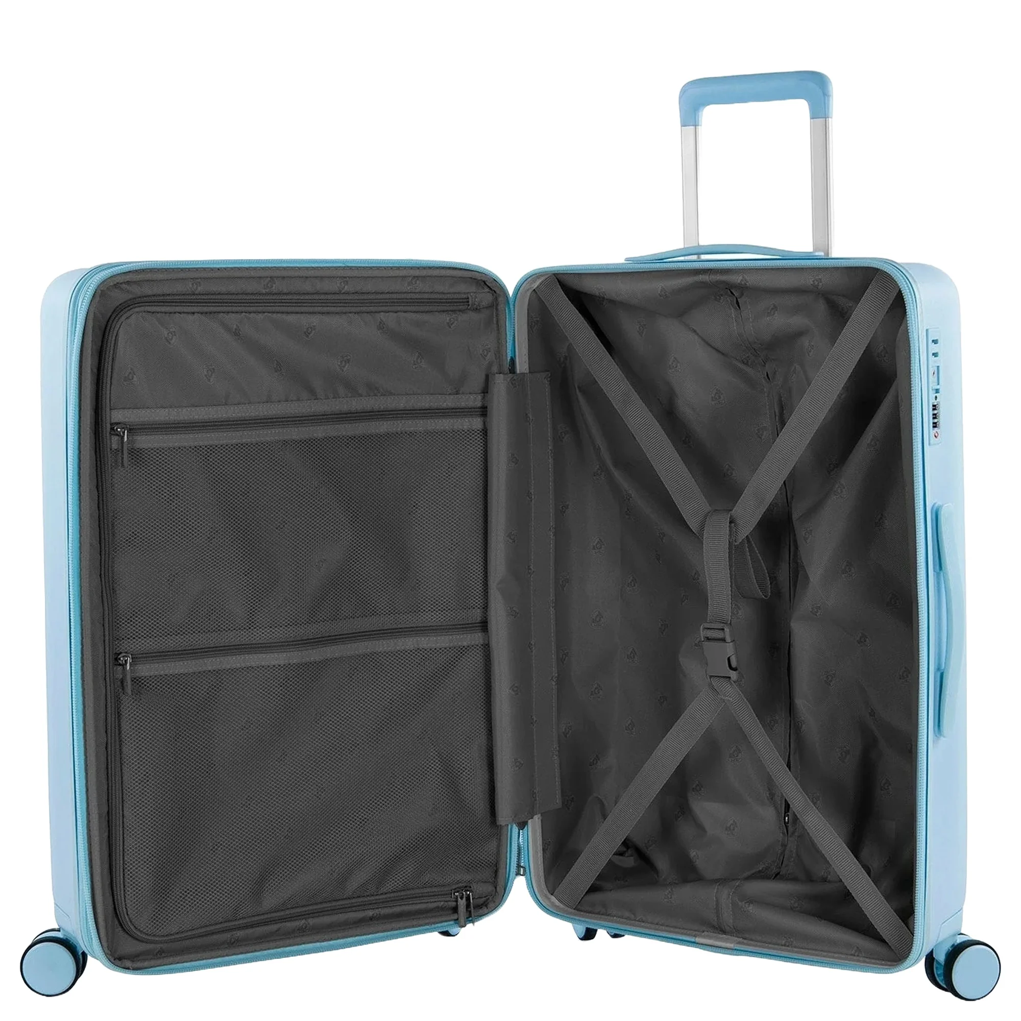Heys Pastel - 4-Rollen-Trolley M 66 cm erw. (blue) - Image 5