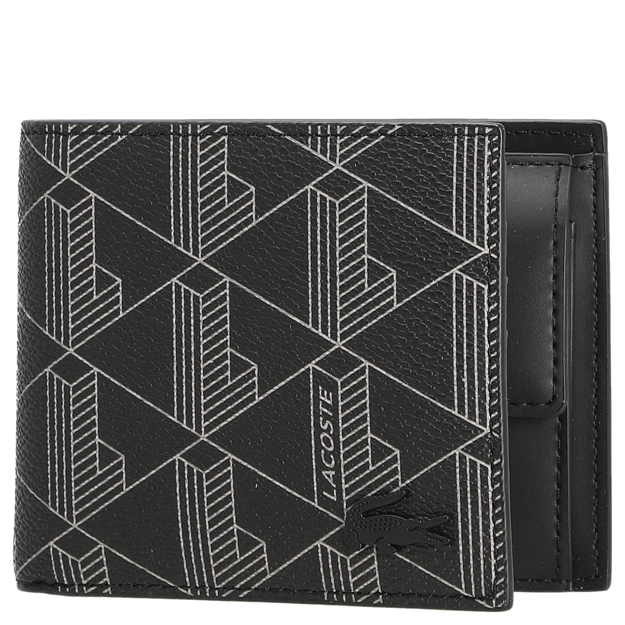 Lacoste The Blend Geschenkset - Geldbörse 3cc und Schlüsselring (monogram noir gris) - Image 4